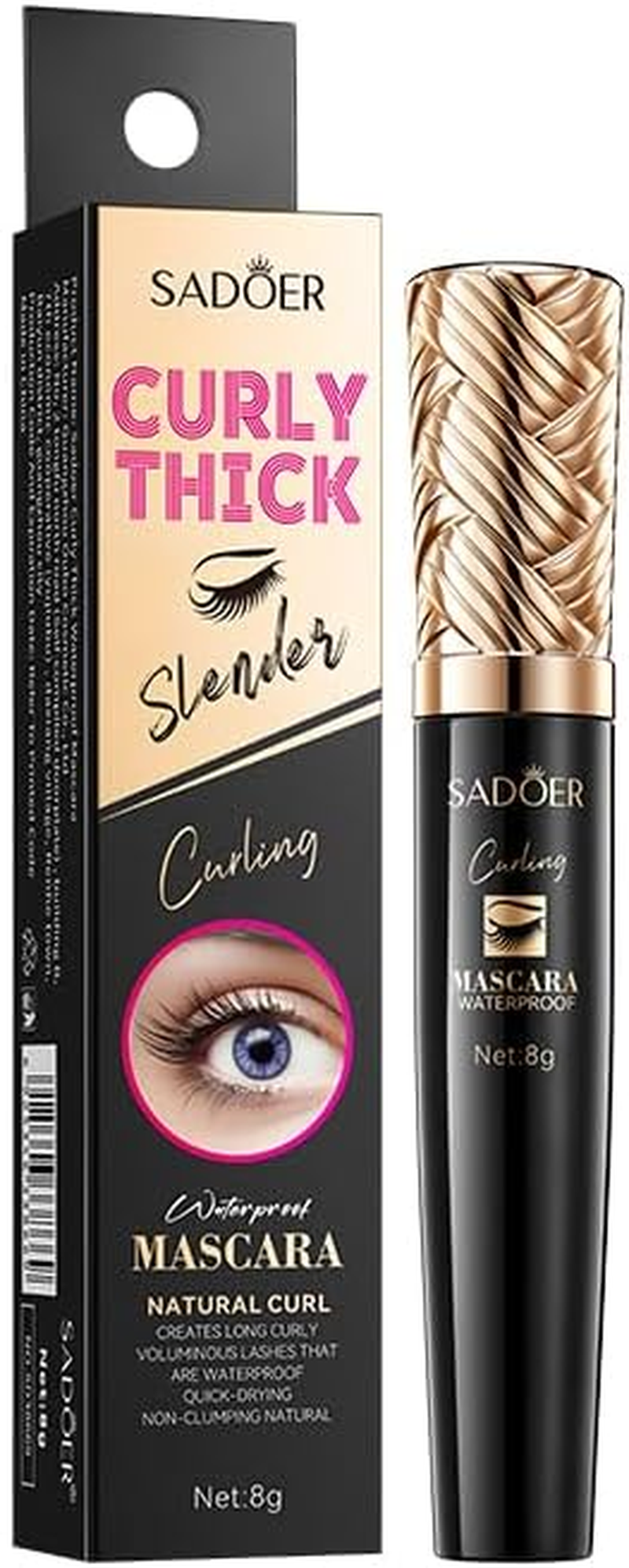 Curl, Volume, Waterproof Mascara, Natural Curl, Slim & Lightweight Gravity-Defying Glamour