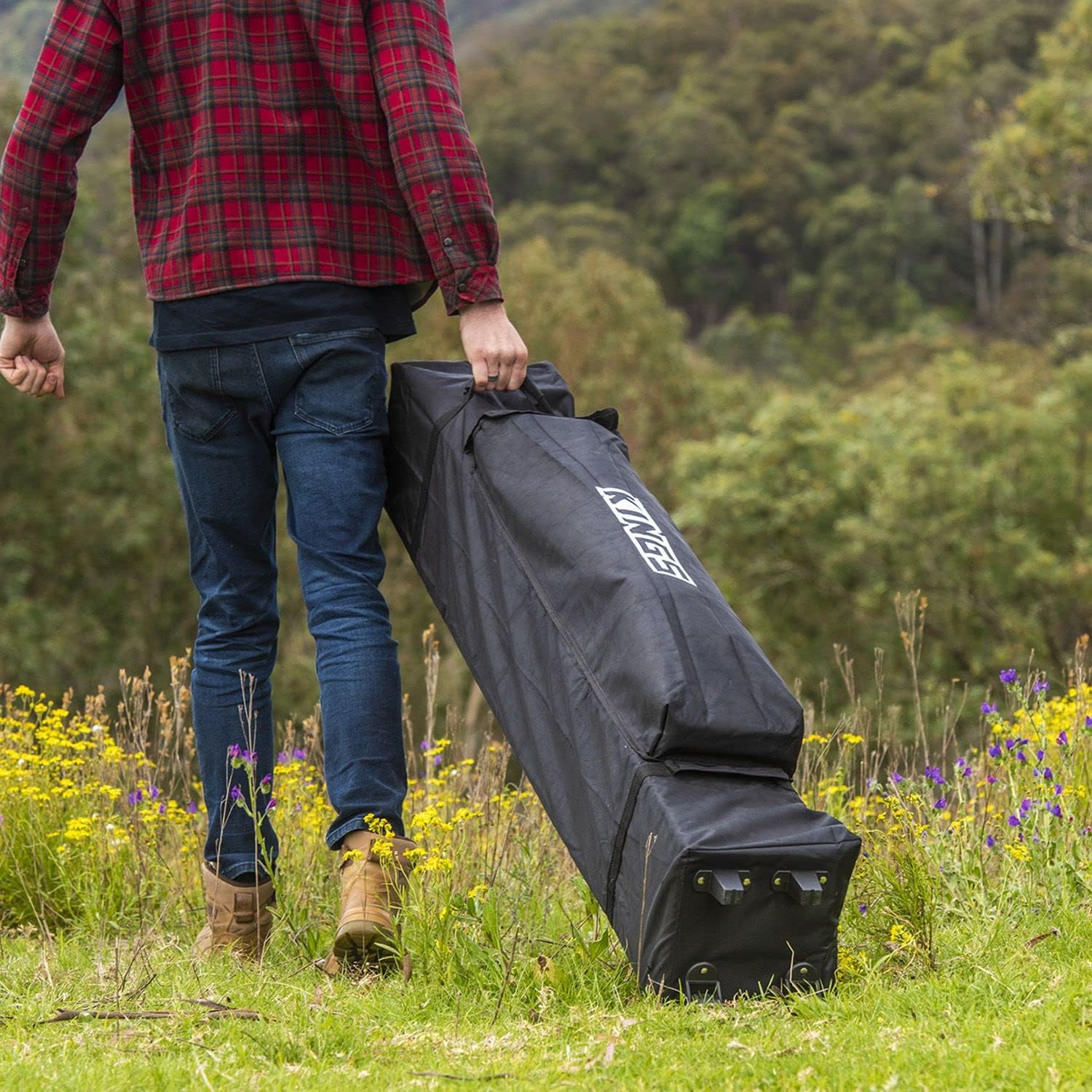 KINGS 3X3 Gazebo Wheeled Polyester Bag Tough Wheels & Reinforced Base