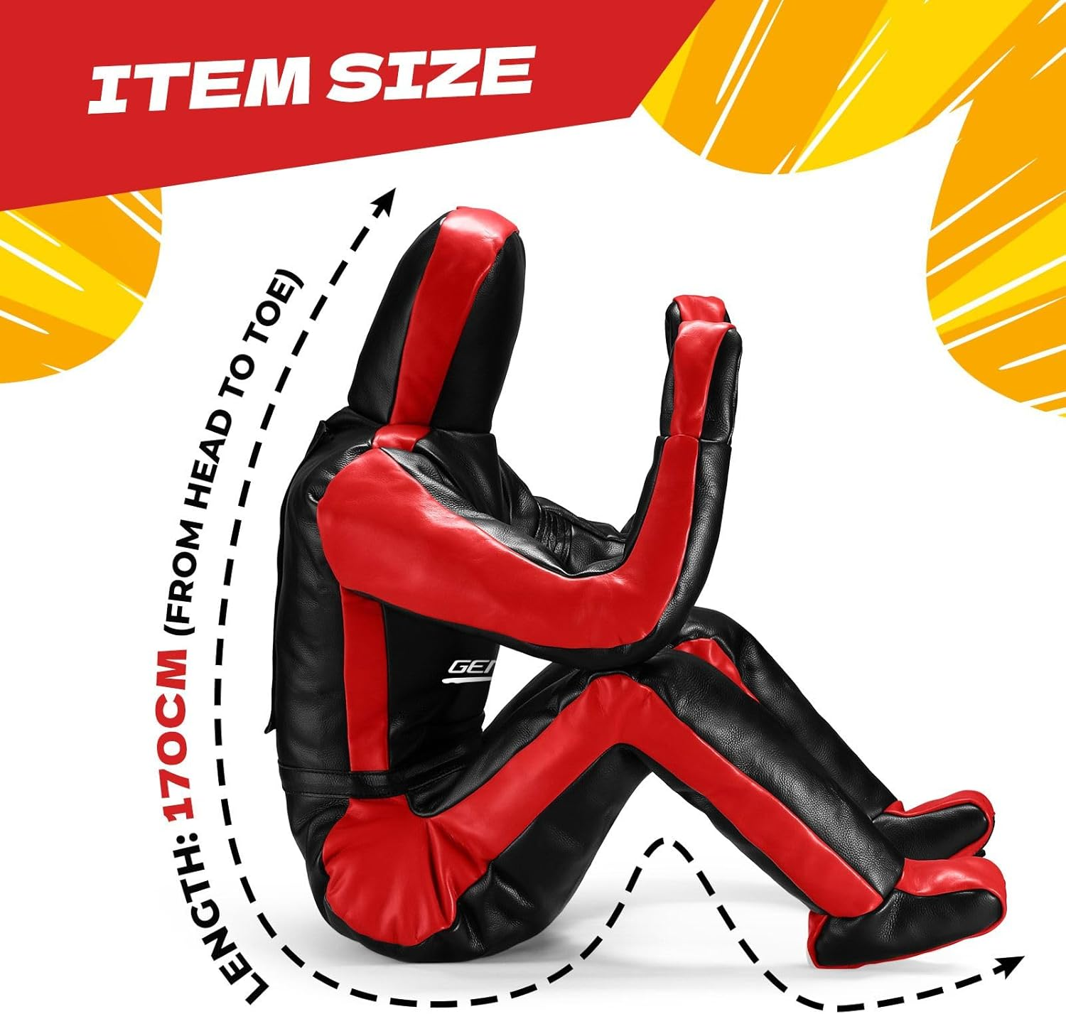 Genki 170Cm Judo Punching Bag,Grappling Dummy MMA Wrestling Jiu Jitsu Boxing Punching Unfilled Karate Kickboxing Practice Bag Kicking Training Mannequin image number 3