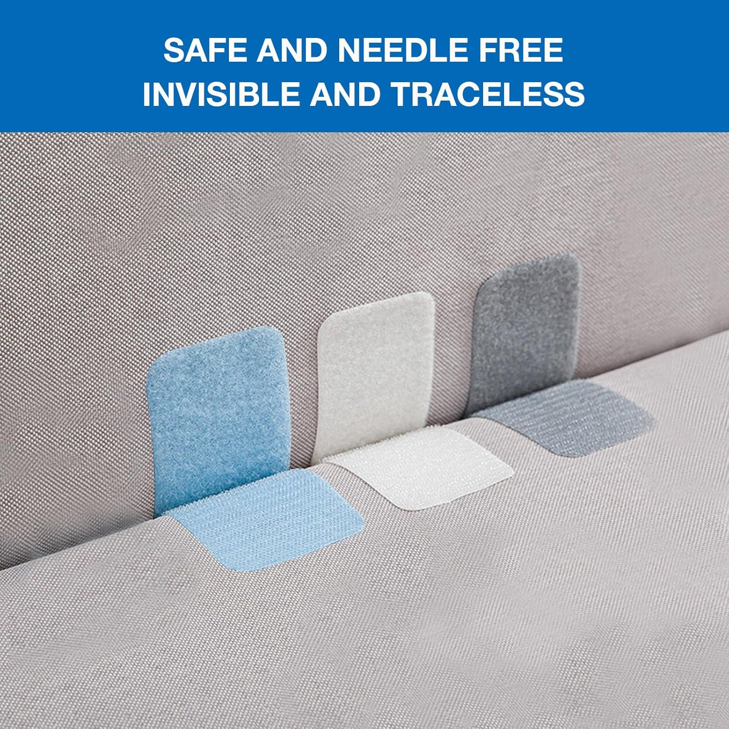 Auzly 10-Pack Rug Gripper Tape | Double Sided Anti-Slip Carpet Tape | Washable Reusable Rug Pad for Hardwood & Tile Floors | Secure Floor Mats & Carpets | Home D&eacute;cor Essential (Gray) image number 1