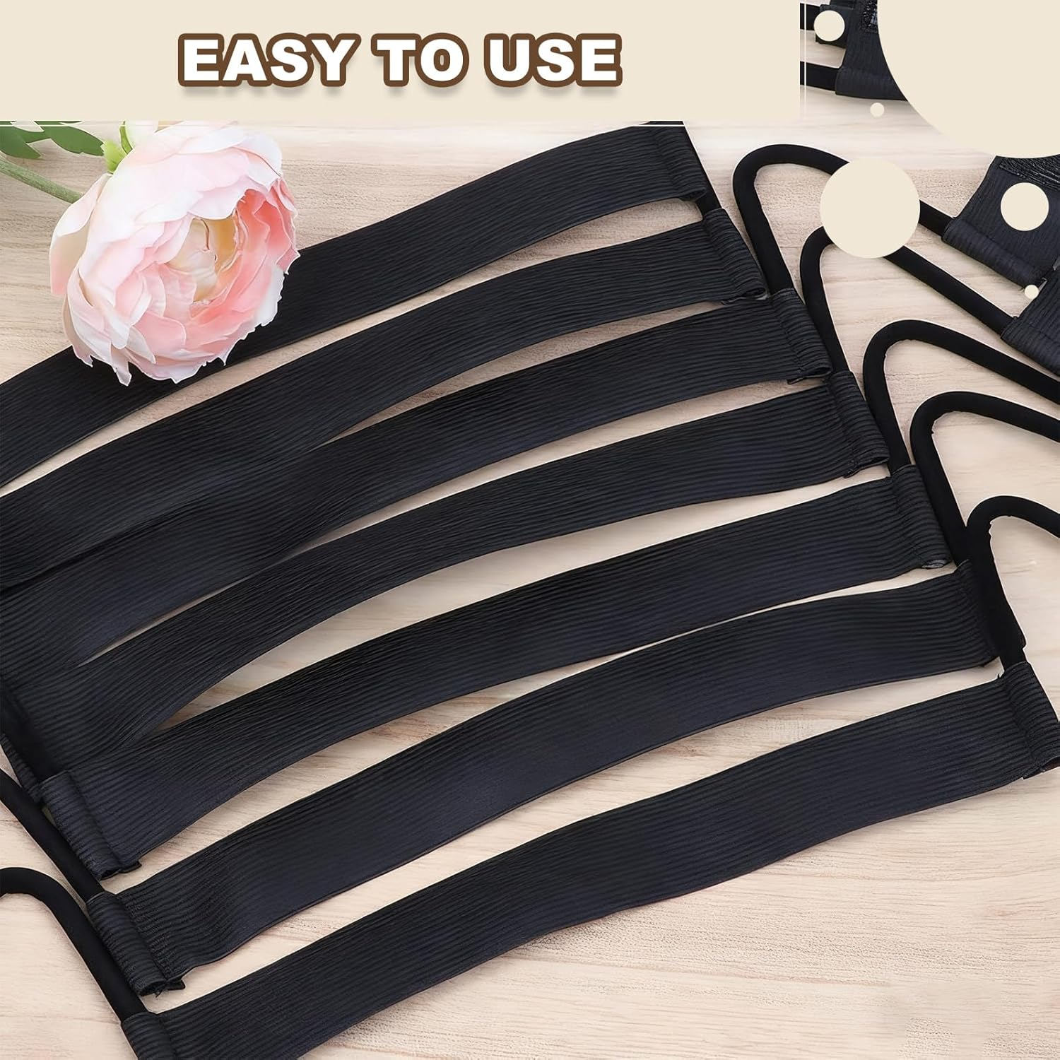 AABDTYYD 3Pcs Black Headband Wig & Wig Grip Cap, Elastic Melting Band with Ear Cut Outs, Comfortable Satin Lace Front Head Band for Secure Natural Hold image number 6