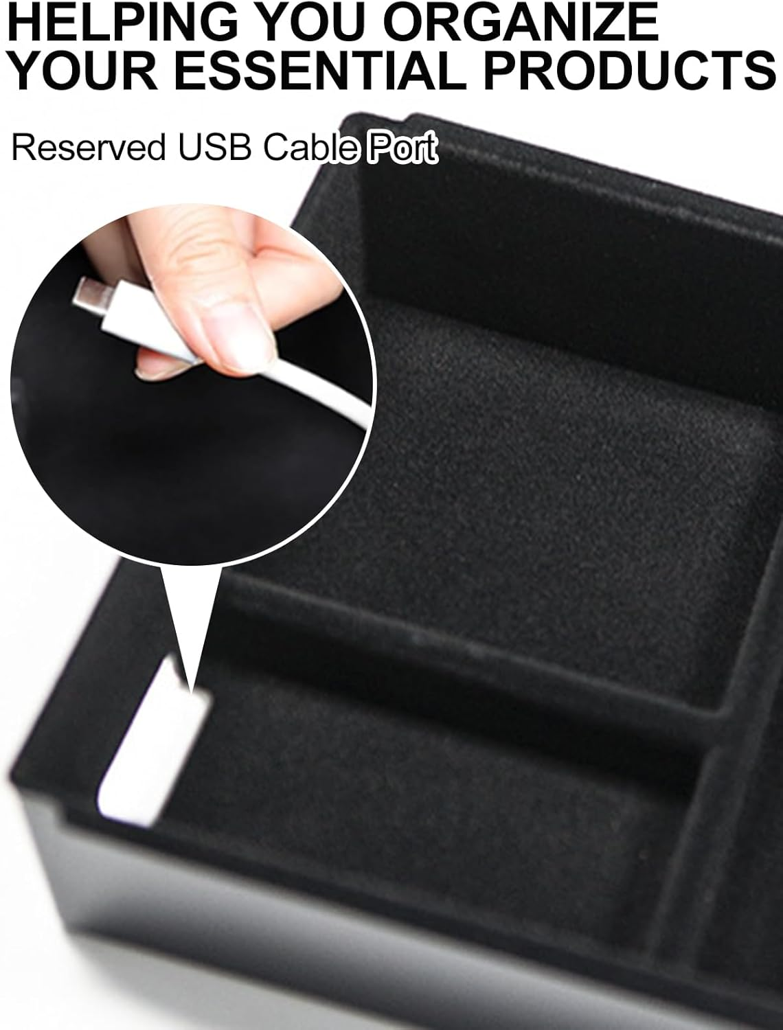 Center Console Organizer for Tesla Model 3 Highland 2025 2024 Model Y (Juniper) 2025 2026 Armrest Storage Box Holder Insert Tray Hidden Drawer Interior Accessories - Armrest Tray image number 3