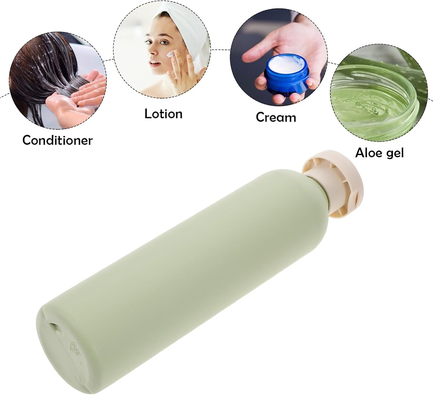 TOPPERFUN 3Pcs Convenient Shower Gel Lotion Bottles Leakproof Multipurpose Shampoo Sub Containers with Flip Caps Compact Portable Storage for Travel and Daily Use image number 6