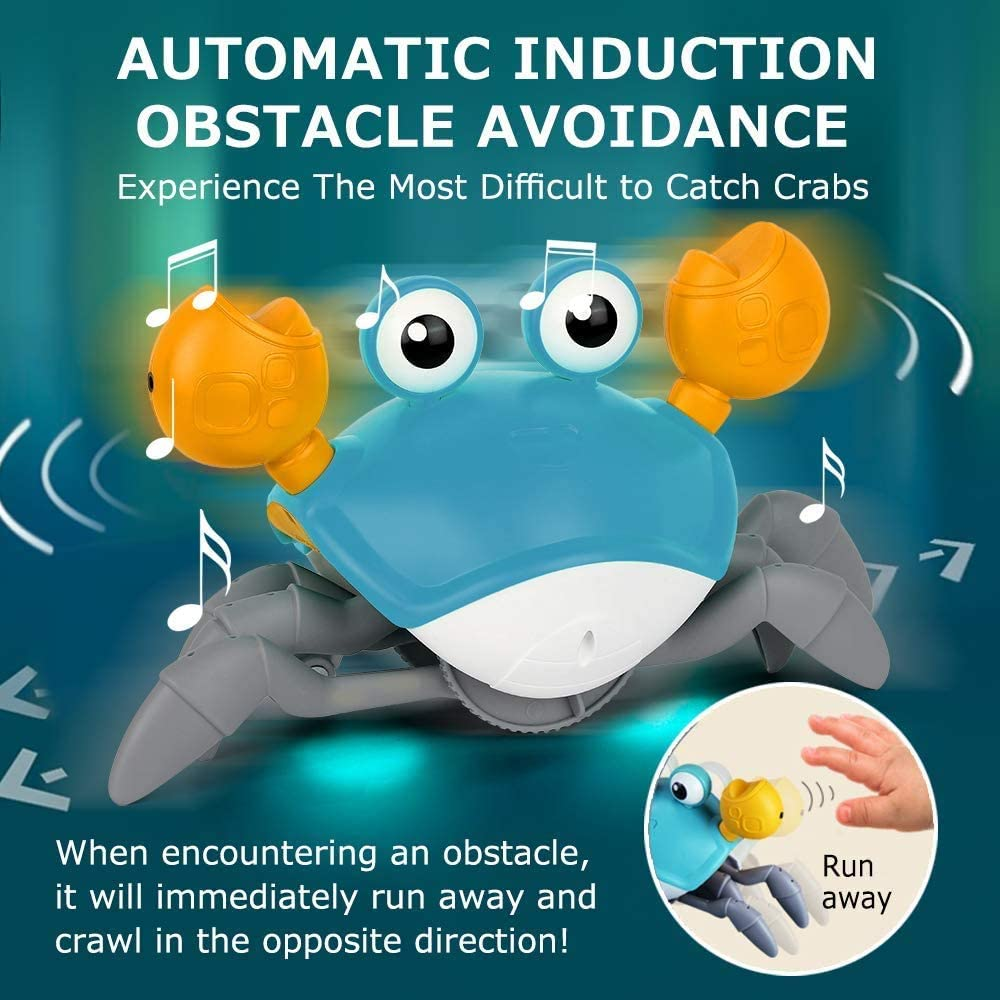 Crawling Crab Baby Toy| Infant Electronic Light up Crab Crawling Toys with Music and Lights for Kids | Baby Interactive Toys | Electronic Pet Toys for Boys and Girls Learning image number 2