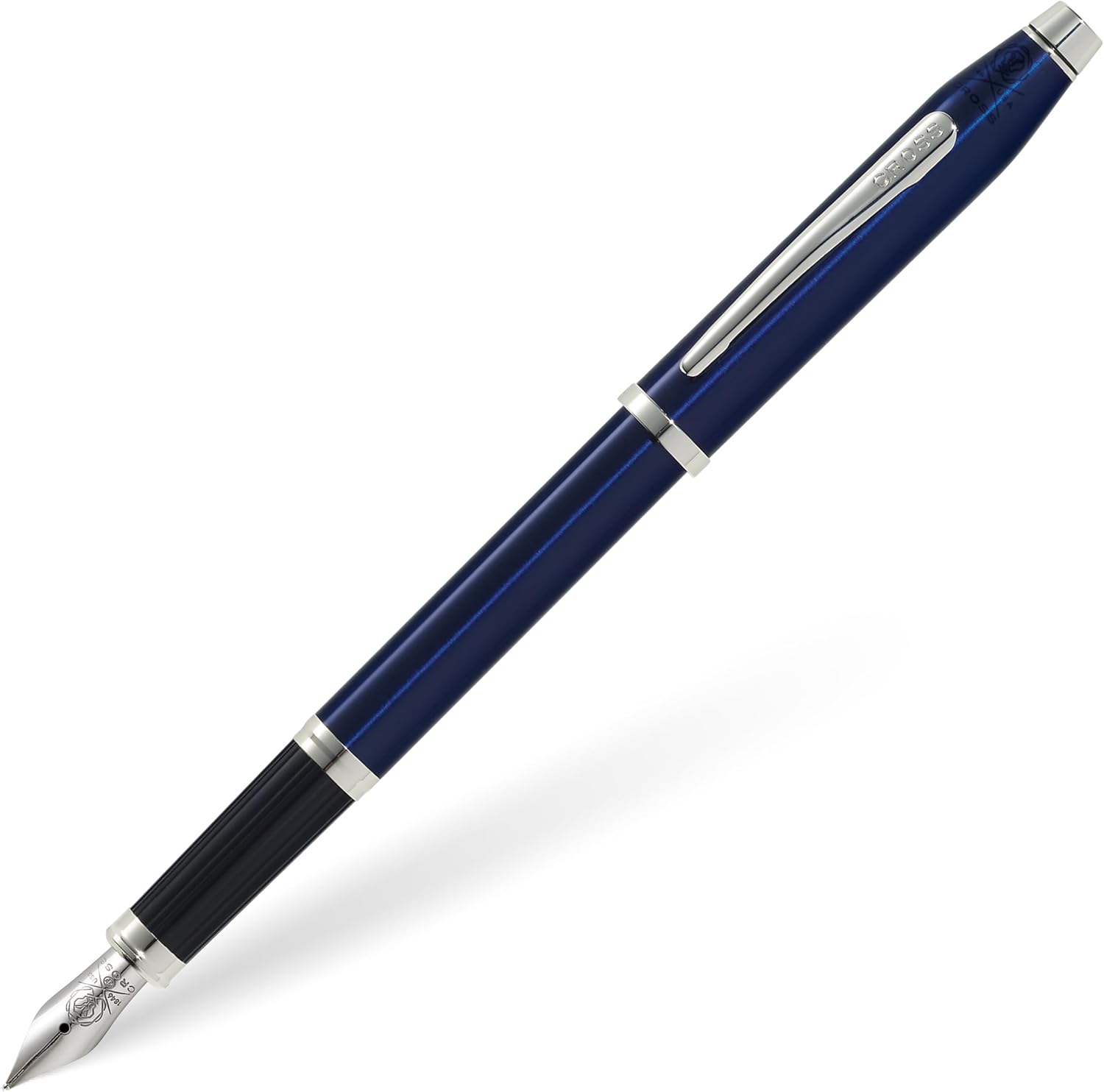 Cross Century II Blue Lacquer Medium Fountain Pen with Chrome Point image number 2