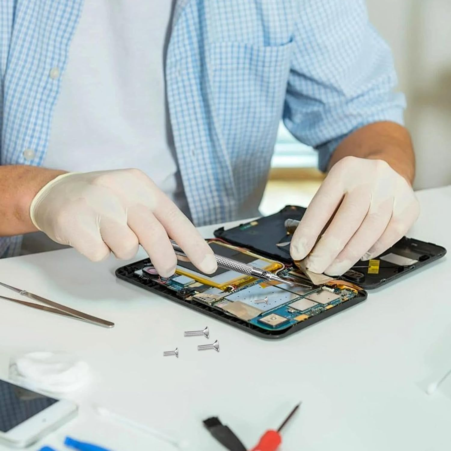 18 Kinds Micro Screws with Screwdriver,Glasses Screwdriver,Mini Small Screwdriver Set,Machine Screw Assortment Kit,Tiny Screws for Eyeglass, Watches, Phone, Laptop Repair(Phillips Head,Silver) image number 1