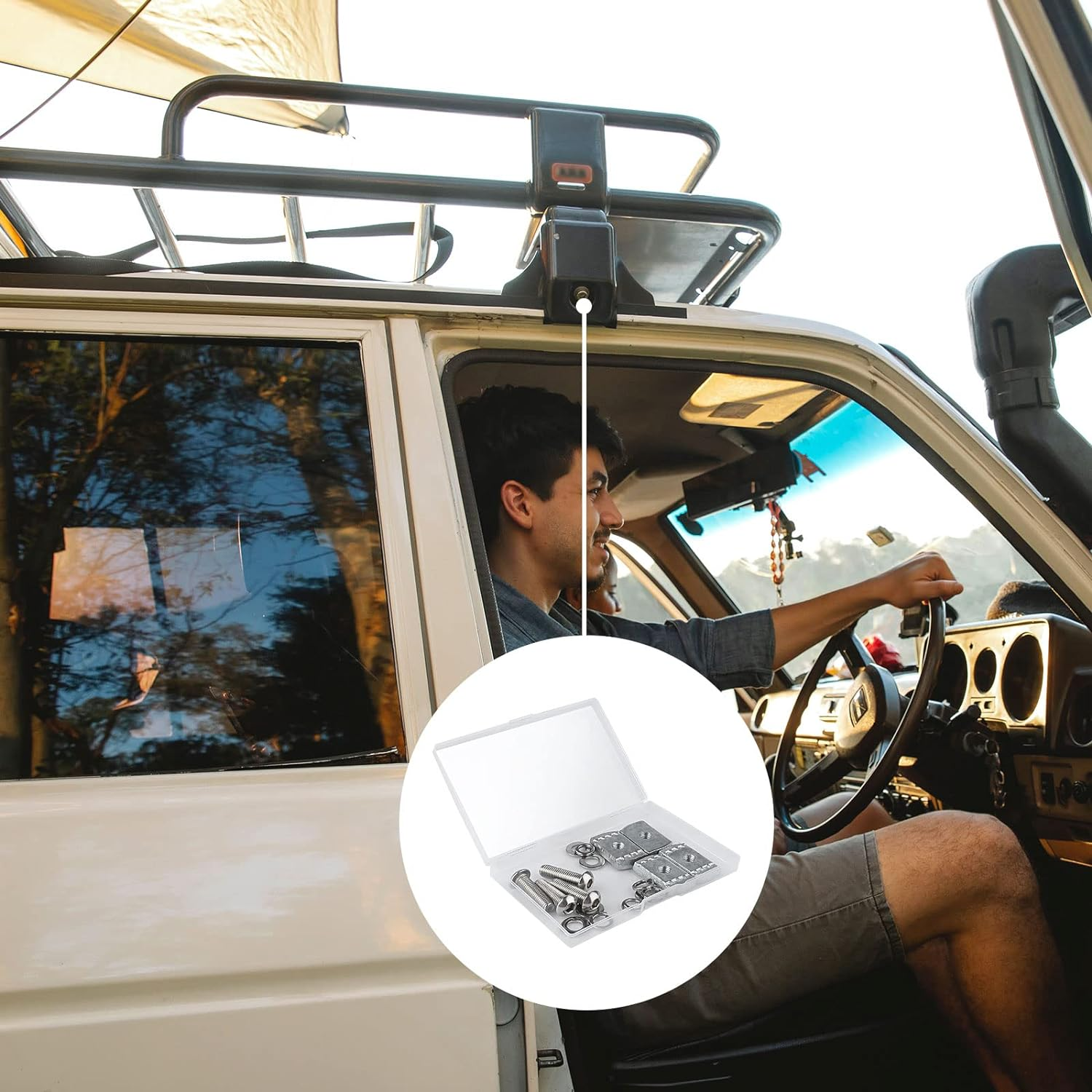 AIEX 8Pcs Screws Kit Fit Rhino-Rack Pioneer Rotopax M6 304 Stainless Steel Machine Screws for Rhino Rack Pioneer Rotopax Screws Nut Kit Machine Screws Accessories for Car Bracket 43203 (25Mm) image number 5