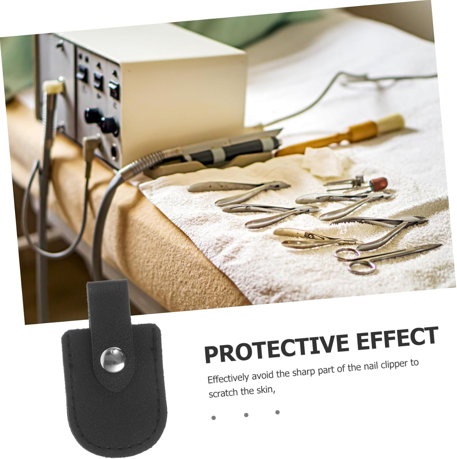 CLISPEED PU Nail Scissor Cover Sleeve Protective Holder for Cuticle Scissors Manicure Pedicure Tool Storage Pouch Scratch Dirt Bump Resistant Fit Idea image number 5