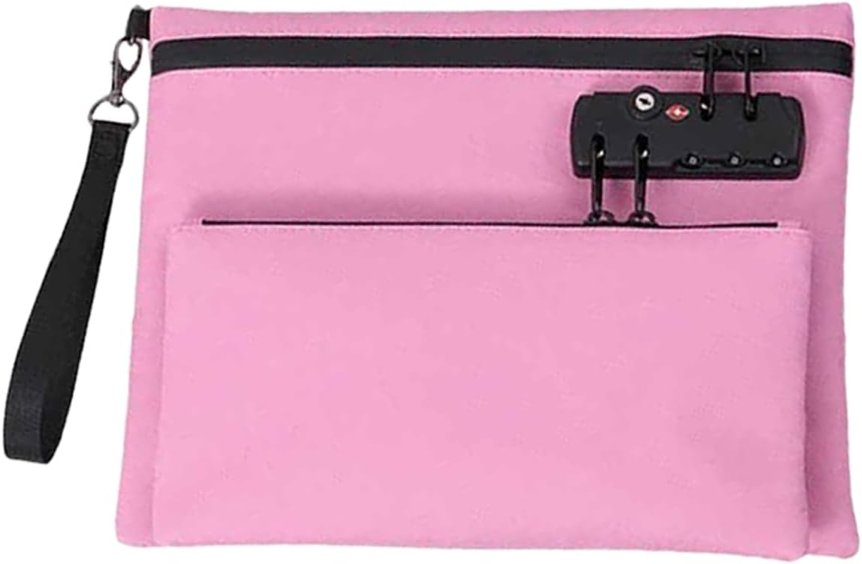 Credit Card Soup Zipper - Lockable Cash Holder, Compact Secure Wallet | Strong anti Theft Bag with Carry Handle for Camping Trips, Hospital Service,