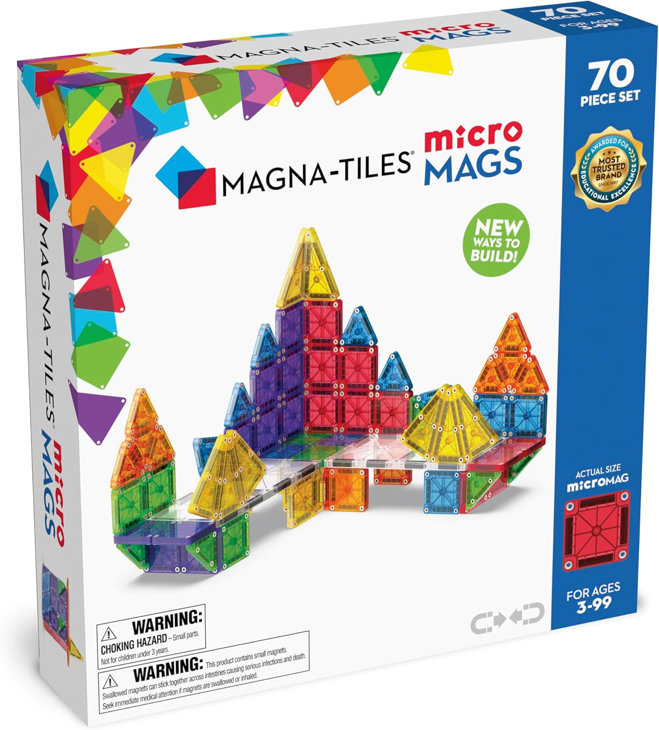 MAGNA-TILES - Micromags - 70 Piece Set image number 1