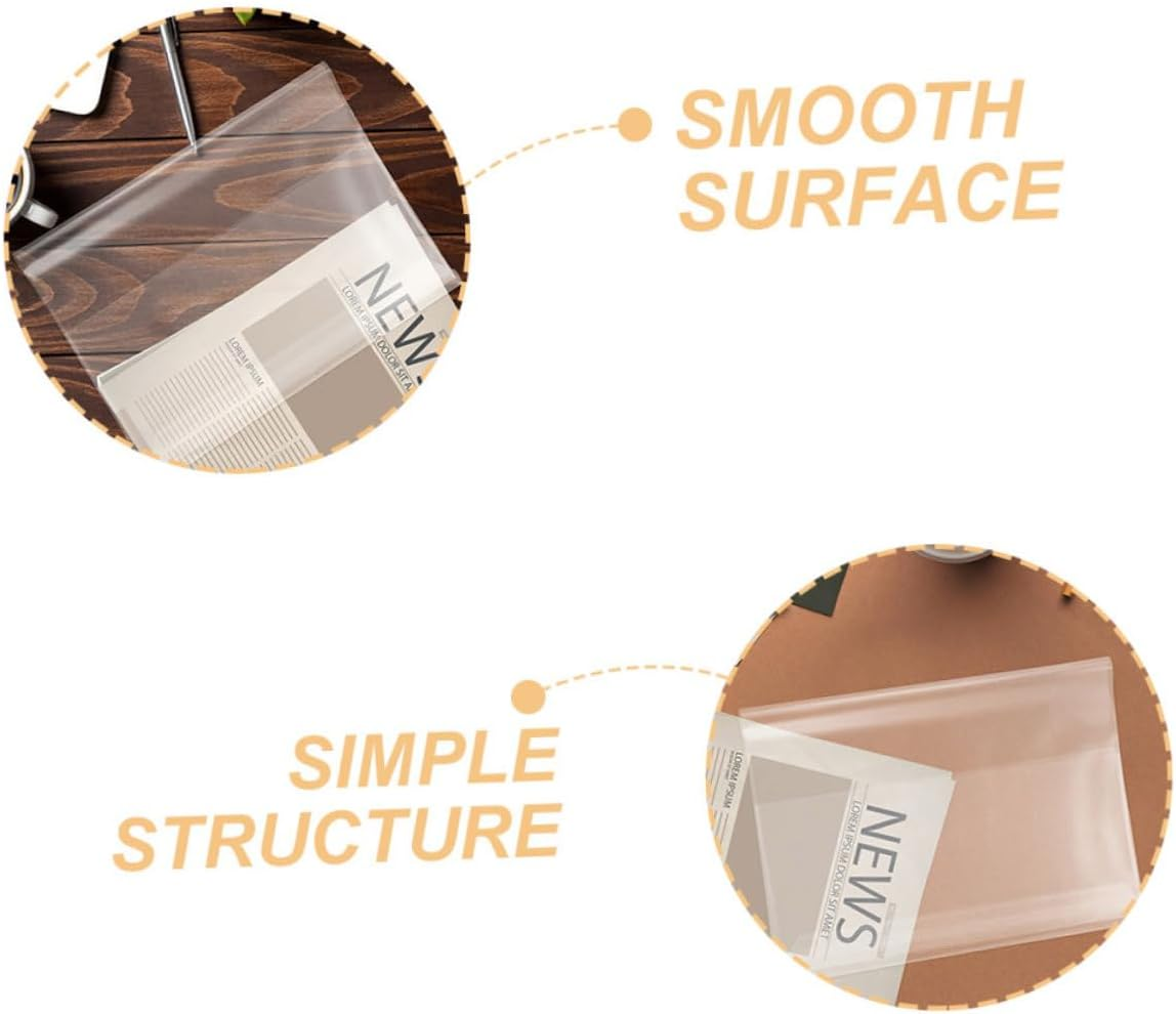 SECFOU 20 Pack Book Covers Practical Study Book Film Scrapbook Protectors No Tape Needed PP Material B5/16K Size for School Home image number 1