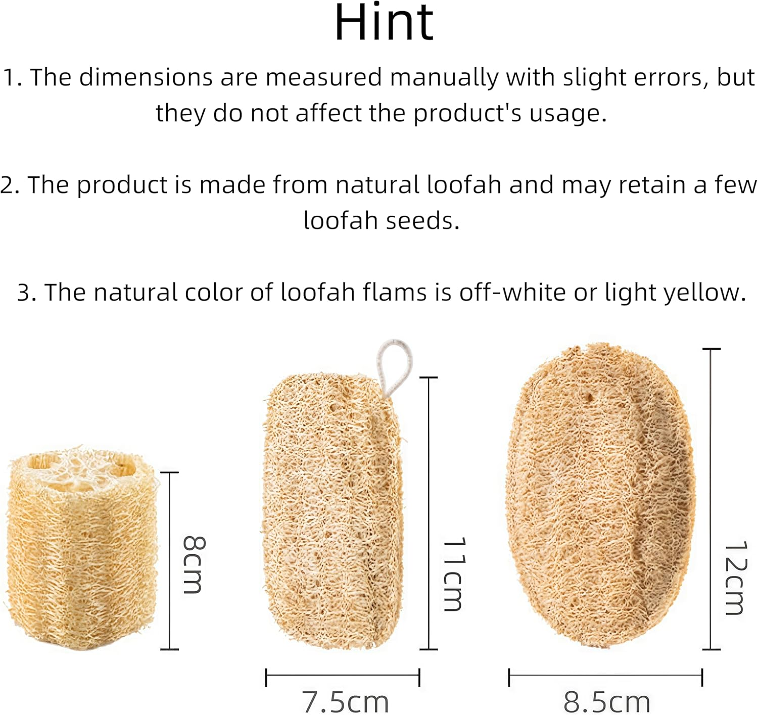 Shoyisenka 2 Pack Pure Natural Loofah Sponges - Eco-Friendly Exfoliating Body & Kitchen Scrub Sponge for Bath/Shower, Organic Multi-Purpose Skin Care Tool with Soft Touch for Adults image number 5