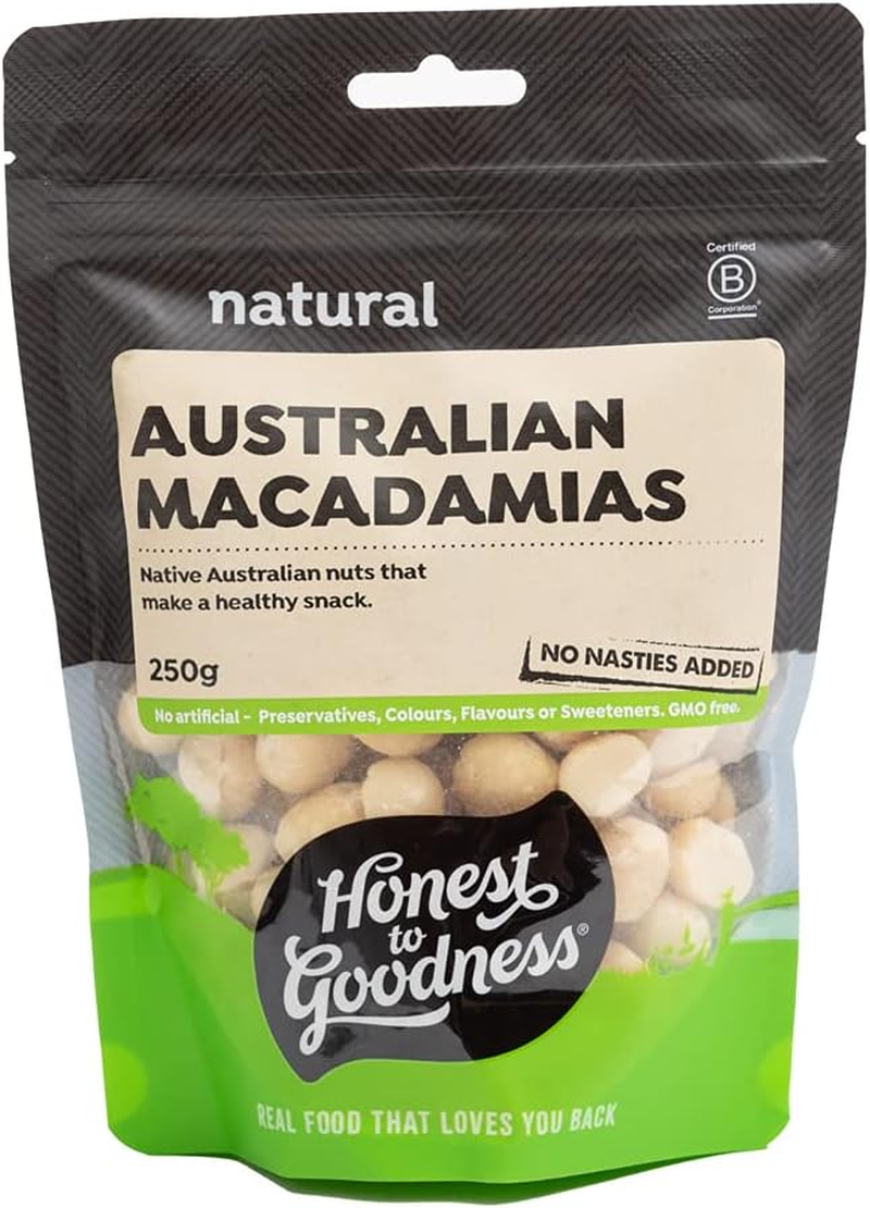 Honest to Goodness Australian Macadamias Raw, 250 Grams: Deliciously Creamy and Fabulously Heart Healthy!! Perfect for Snacking or Adding to Any Dish. image number 2