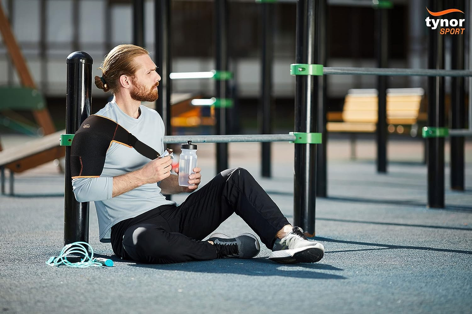 TYNOR Shoulder Brace for Torn Rotator Cuff Shoulder Compression Sleeve Wrap for Men & Women, Dislocation, Stability & Recovery Shoulder Support Adjustable Fits Left & Right Arm Sling, One Size (Black) image number 3