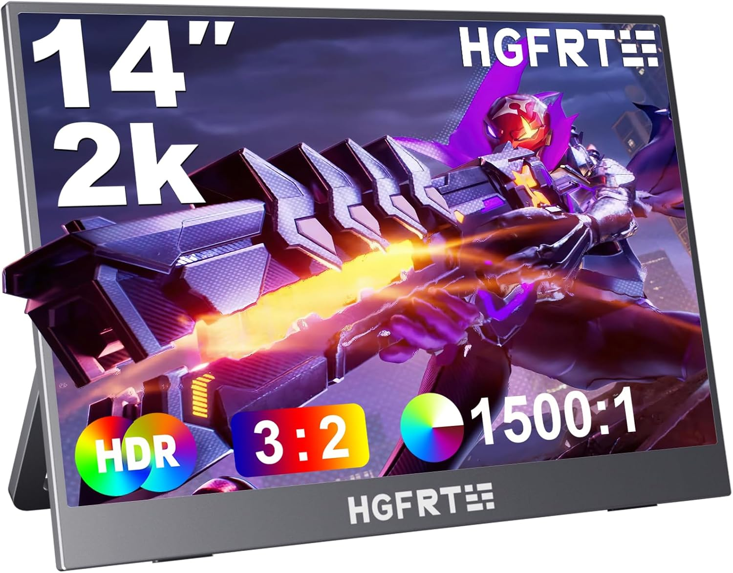 15.6 Inch Portable Monitor Touchscreen, 1920X1080P IPS HDR Touch Screen Travel Monitor with Kickstand & Speaker,Vesa HDMI USB C External Monitors for Laptop Computer PC Mac Phone Gaming image number 4