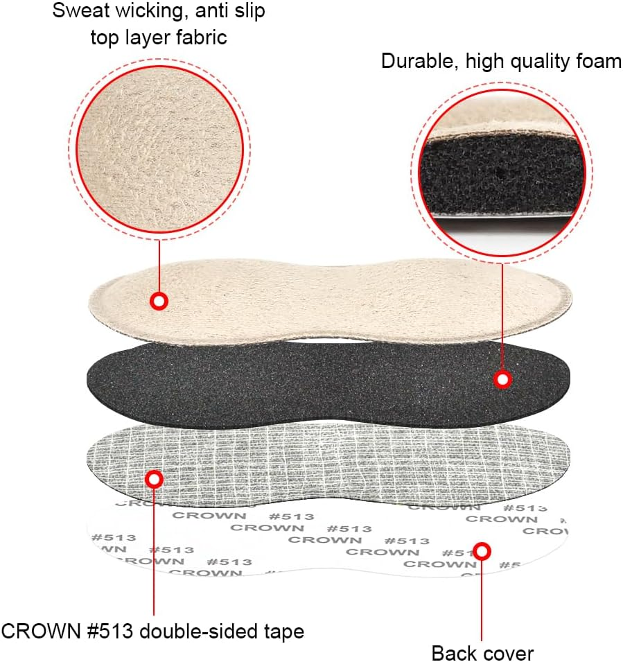 Dr. Foot'S Heel Grips for Men and Women, Self-Adhesive Heel Cushion Inserts Prevent Heel Slipping, Rubbing, Blisters, Foot Pain, and Improve Shoe Fit (Beige) image number 5