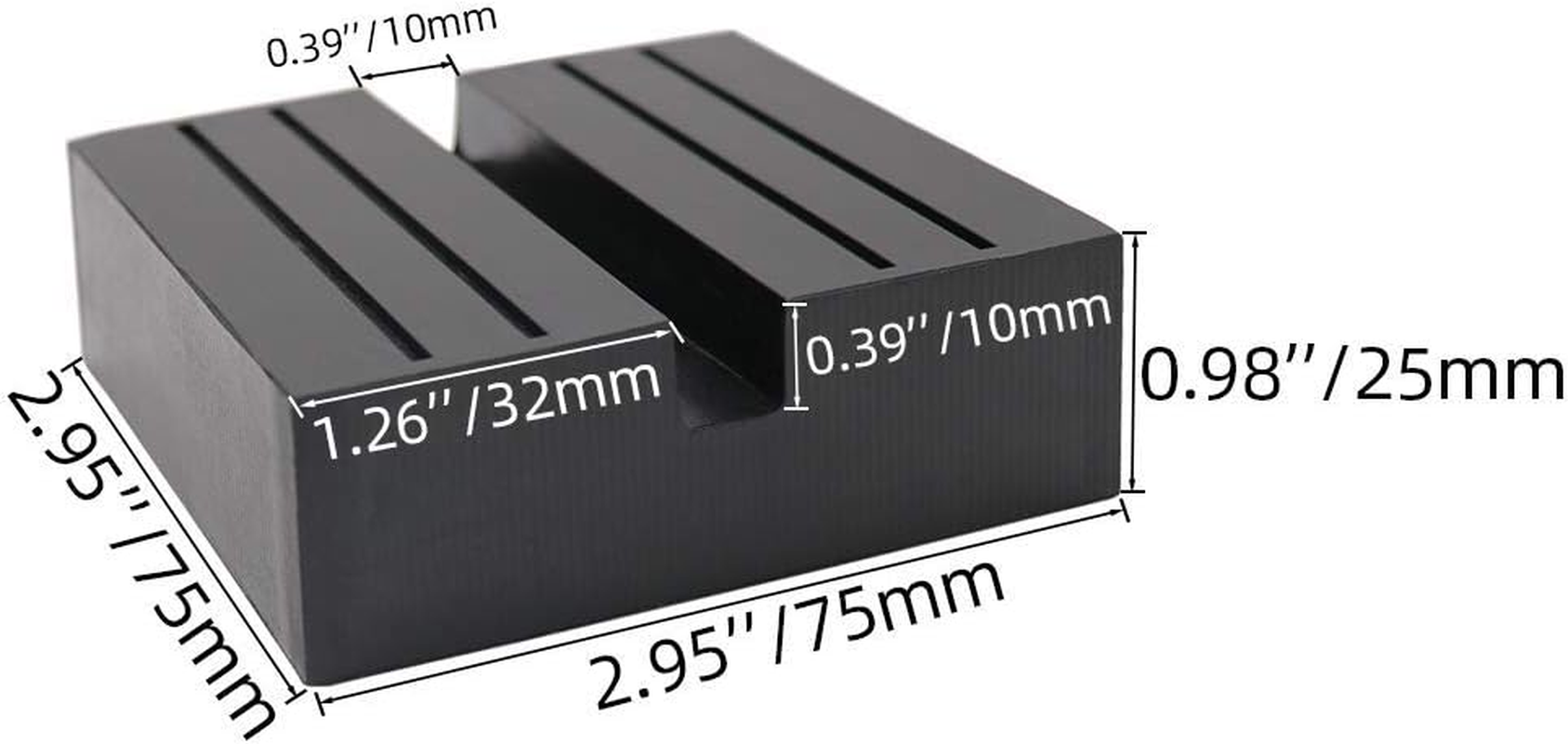 Jack Rubber Pad,Car Black Anti-Slip Rail Adapter Support Block Heavy Duty for Car Lift (4 Pack, 5#) image number 4