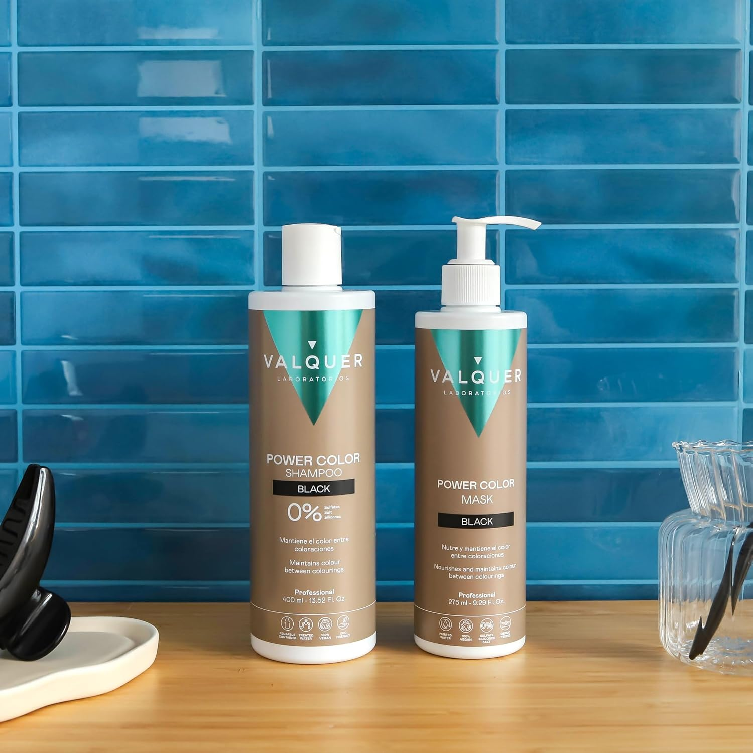 Valquer Power Colour Mask Vegan and Silicone Free Formula Gives Hair Colour 290 Ml Black