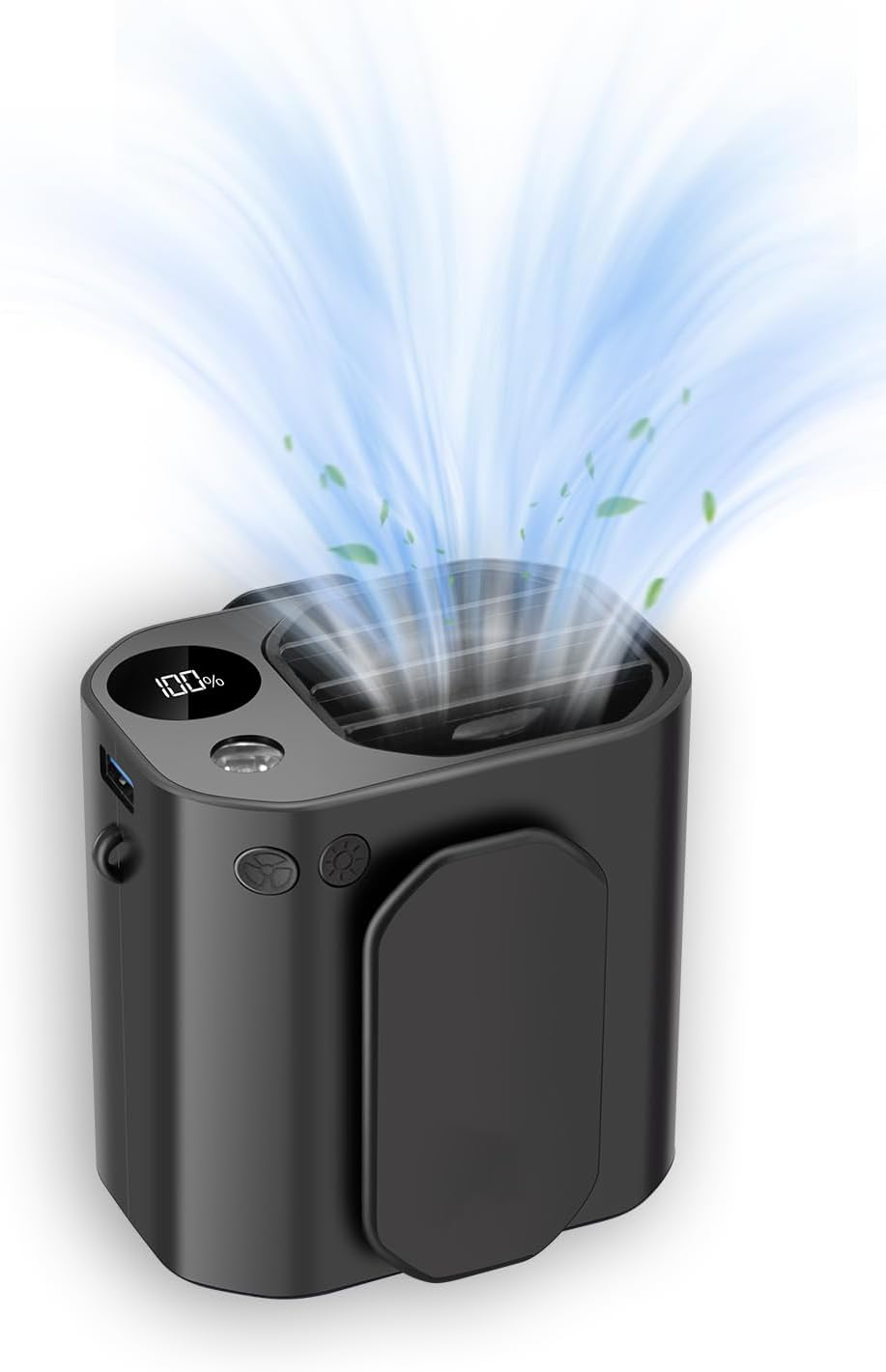 Portable Fan, Hands-Free Hanging Neck Fan Rechargeable 3 Speeds 16000RPM Strong Airflow Portable Waist Fan Clip on Wearable Belt 24H Working Time for Travel, Camping, Outdoor, Jobsite, Farms image number 1