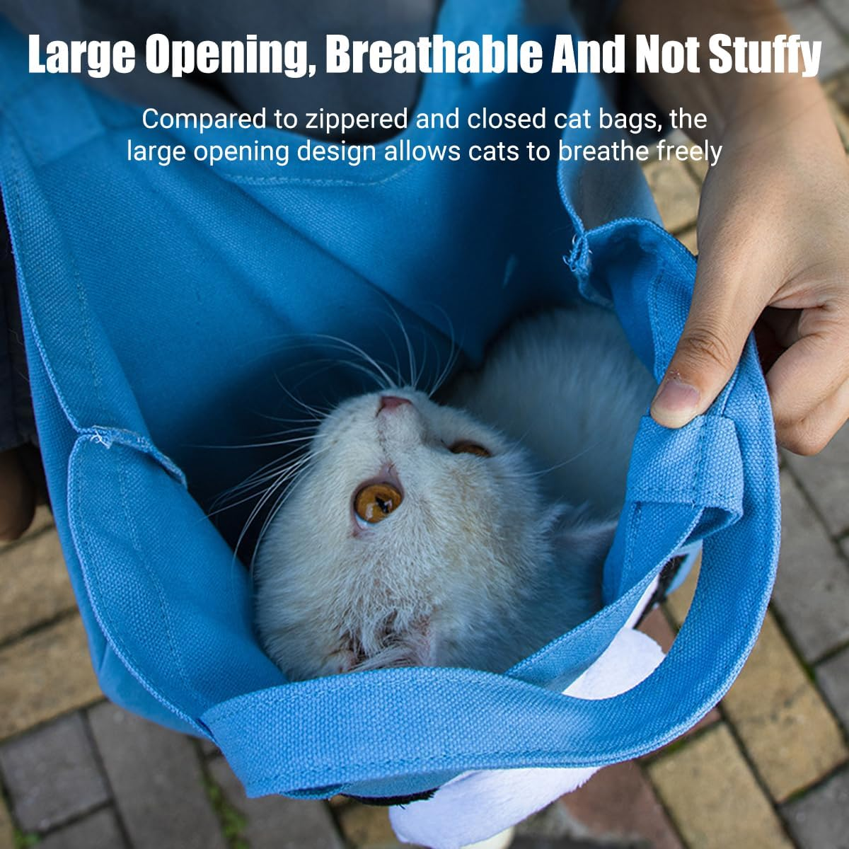 AIMALL Animal Shoulder Outcrop Cat Bag - Portable Canvas Pet Carrier for Small Dogs & Cats, Breathable & Lightweight with Large Opening image number 6
