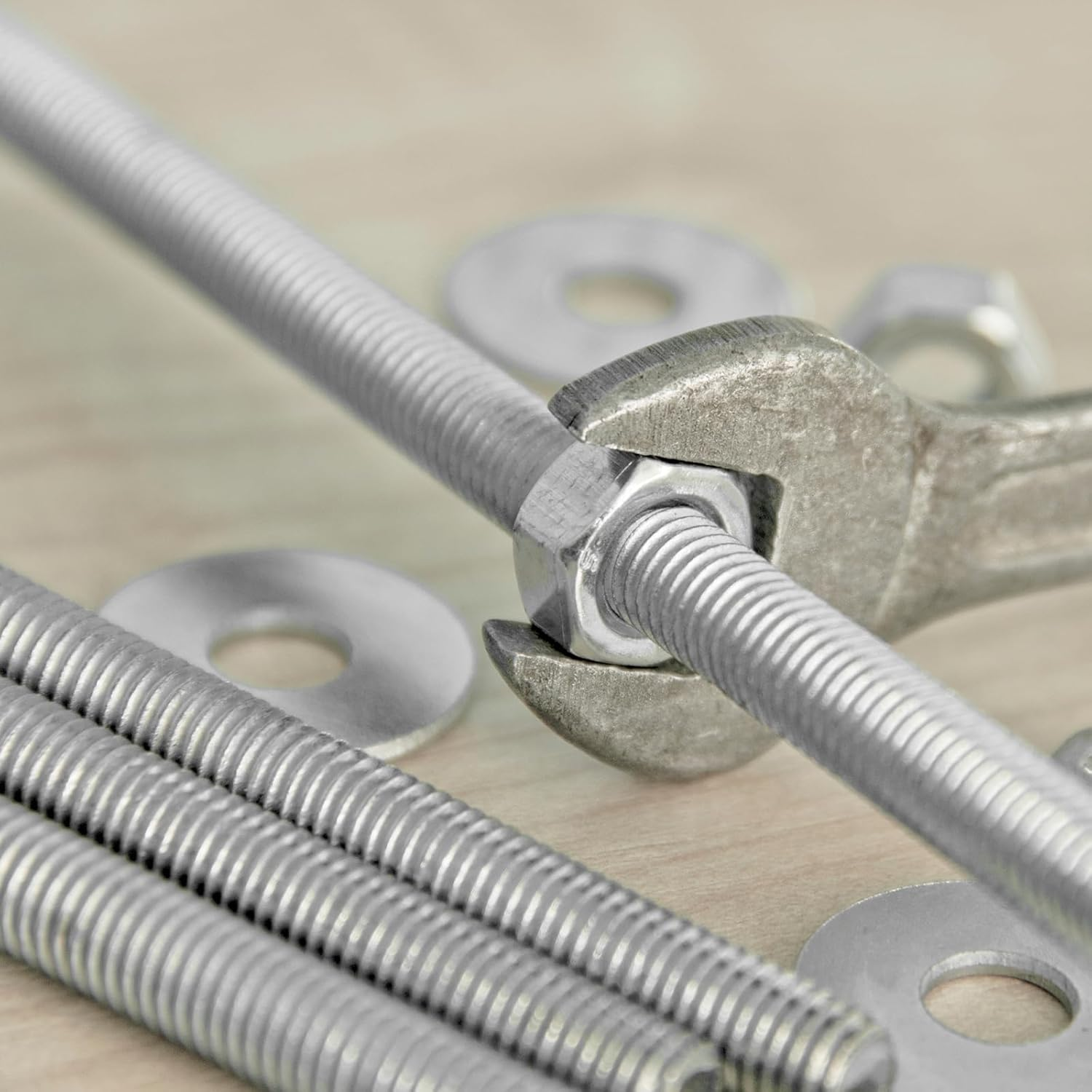 Uxcell M8 X 120Mm 1.25Mm Pitch 304 Stainless Steel Fully Threaded Rods Hardware 5 Pcs image number 1