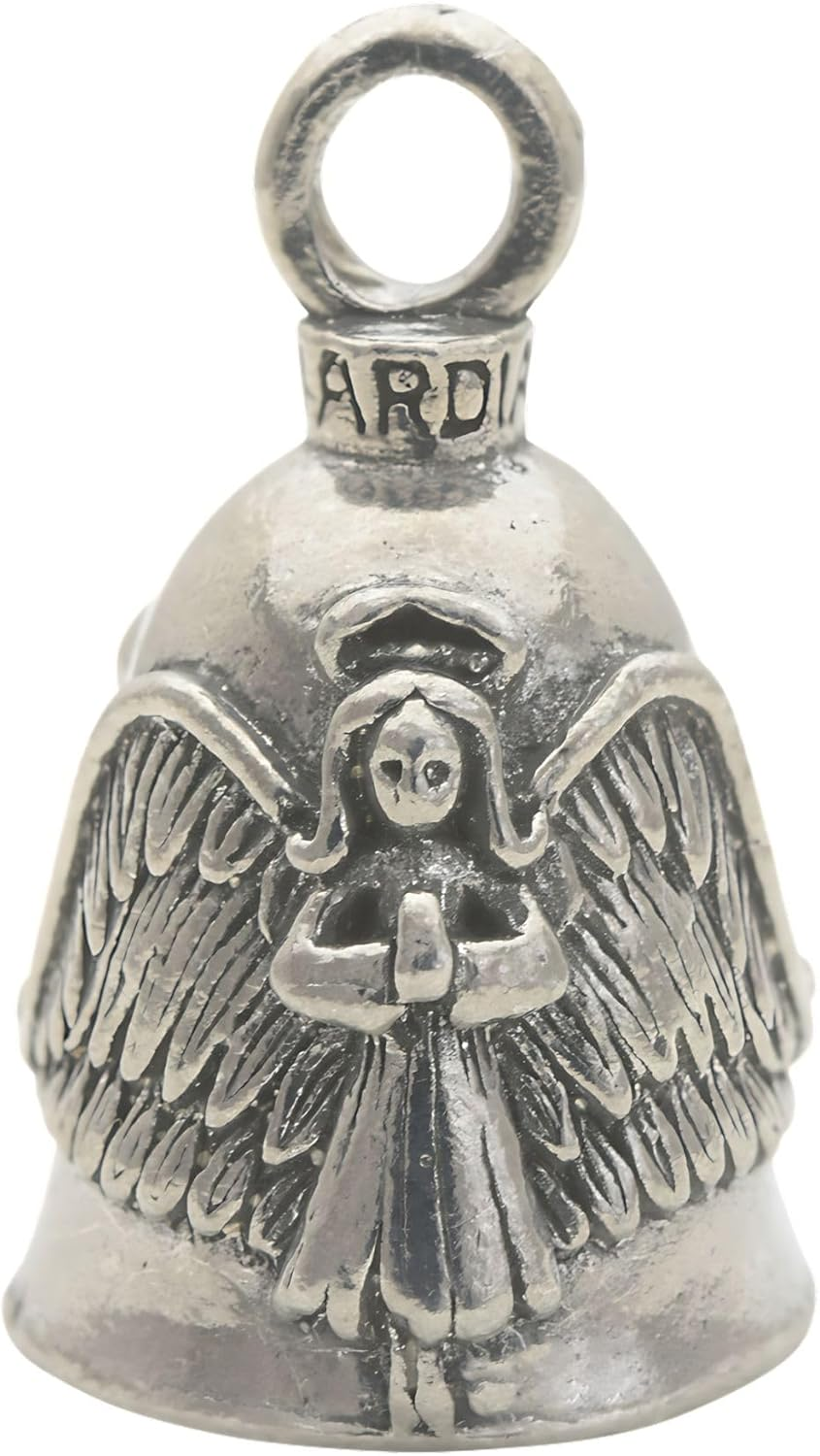 Guardian Bell Good Luck Bells W/Keyring & Black Velvet Gift Bag | Motorcycle Bell | Lead-Free Pewter Bell | Made in the USA image number 4