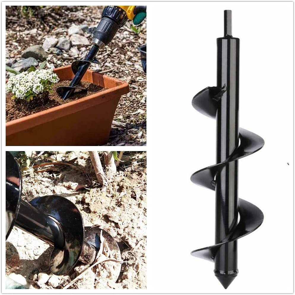 Costcom Power Garden Auger Earth Drill Bit Post Digger Planter Outdoor &Phi;80 X300/600Mm (&Phi;80 X 300Mm) image number 6