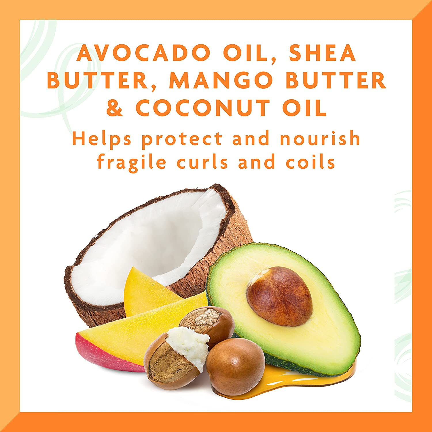 Cantu Avocado Silicone-Free Hydrating Curling Hair Styling Cream with Shea Butter, 12 Ounce (Packaging May Vary) image number 1