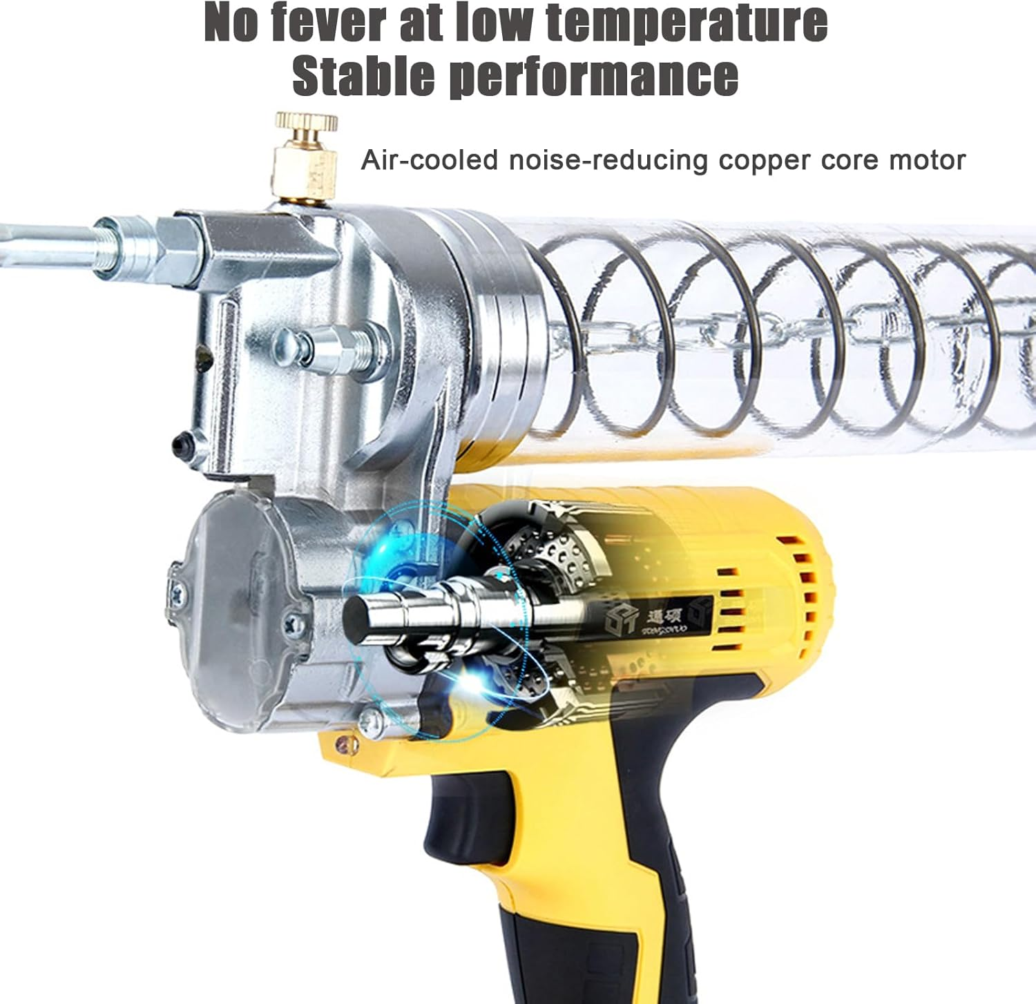 Cordless Grease Gun Kit, Cordless Grease Gun, 900Cc Oil Storage Capacity, 2PCS 1600Mah Rechargeable Battery, Ventilation and Heat Dissipation, for Automotive and Industrial Equipment image number 3