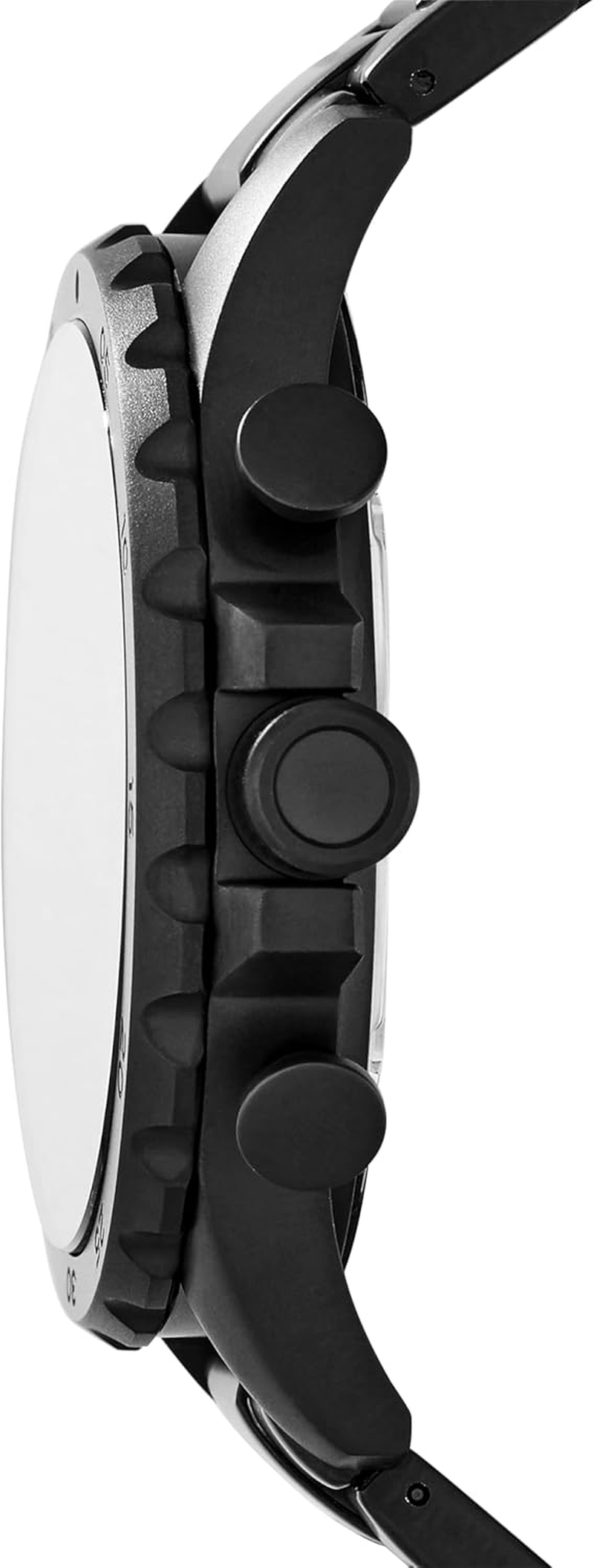 Fossil Men'S Nate Stainless Steel Analogue Watch, Black