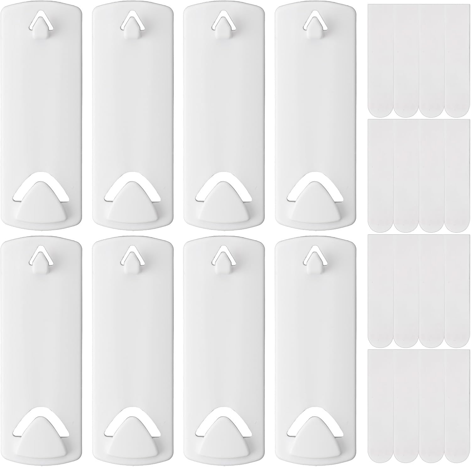 32 Pcs Picture Hangers for Sawtooth and Wire Frame, 8 Picture Hangers & 16 Large Removable Adhesive Strips, Strong Self-Adhesive Picture Hooks No Nails Kits for Large Frame Walls Doors Closets image number 6