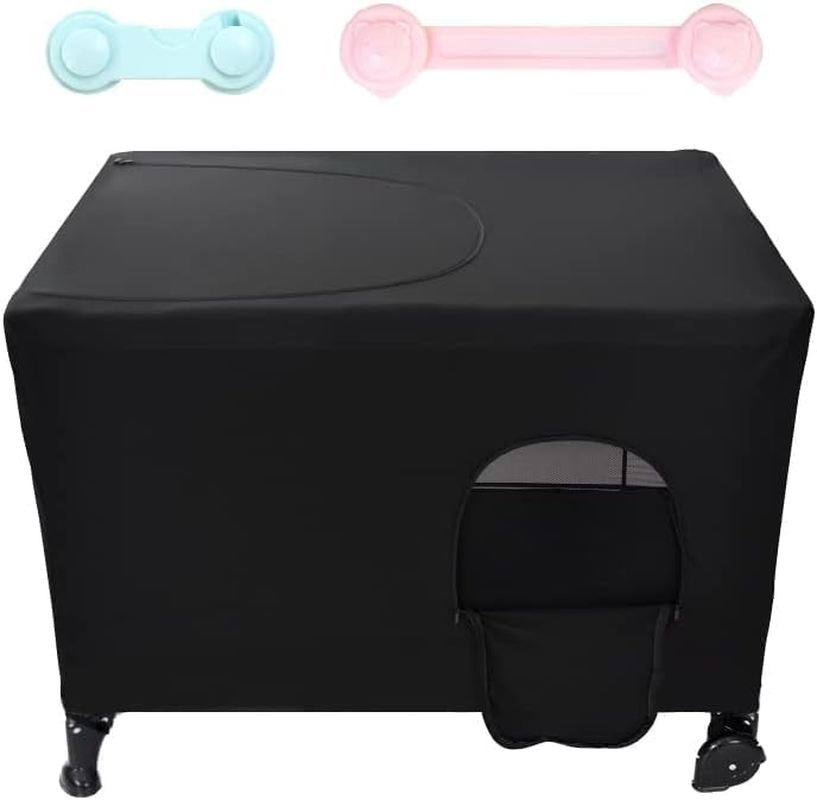 Katai - Premium Pack N Play Blackout Canopy Tent - Travel Accessories for Crib Cover - with 2 Baby Safety Locks