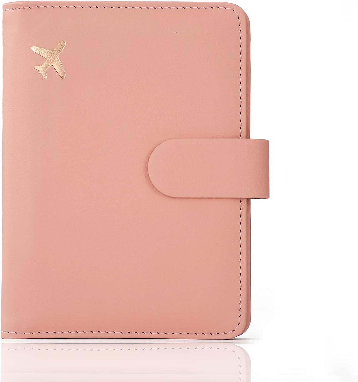 Melsbrinna Premium Leather Passport Holder Covers Case, Waterproof RFID Blocking Travel Wallet Passport Holder with Pen Holder, Cute Passport Book for Women/Men