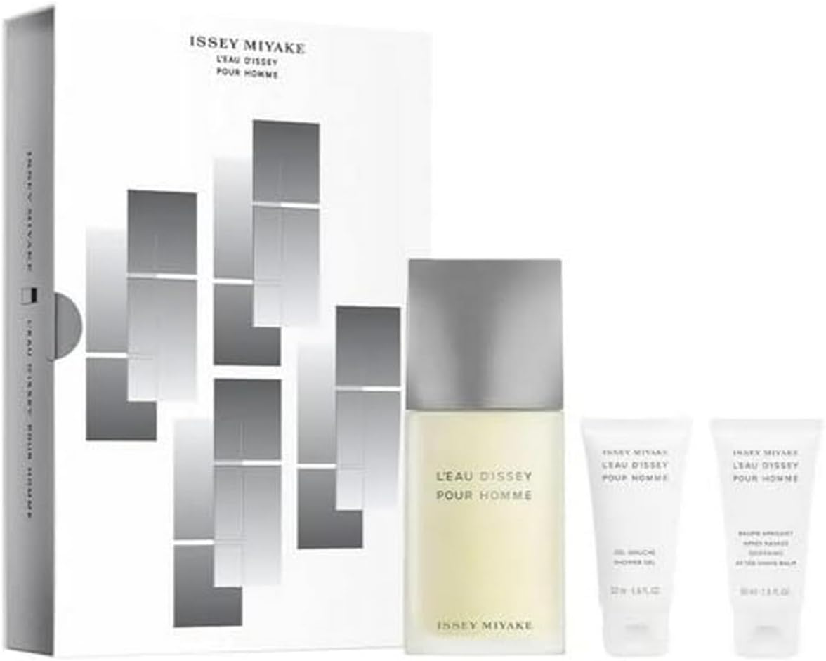 Issey Miyake Leau Dissey Pour Homme for Men 3 Pc Gift Set 4.2 Oz EDT Spray, 1.7Oz Shower Gel, 1.7Oz after Shave image number 1