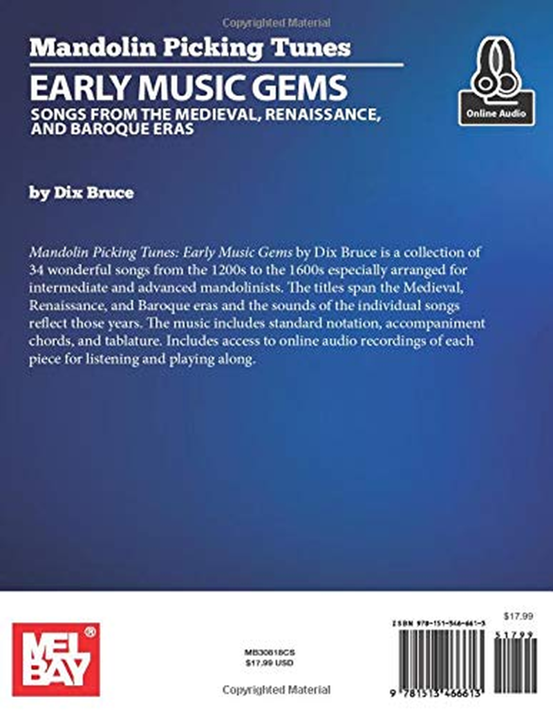 Mandolin Picking Tunes-Early Music Gems: Songs from the Medieval, Renaissance, and Baroque Eras