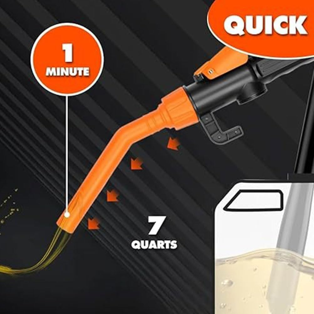 HPAMR Portable Electric Oil Pump Portable Transfer Pump Battery Operated Electric Pump Portable Power Battery Pump Outdoor Auto Repair Liquid Delivery Pipe Pump for Gas, Fuel, Diesel, Water Transfer image number 4