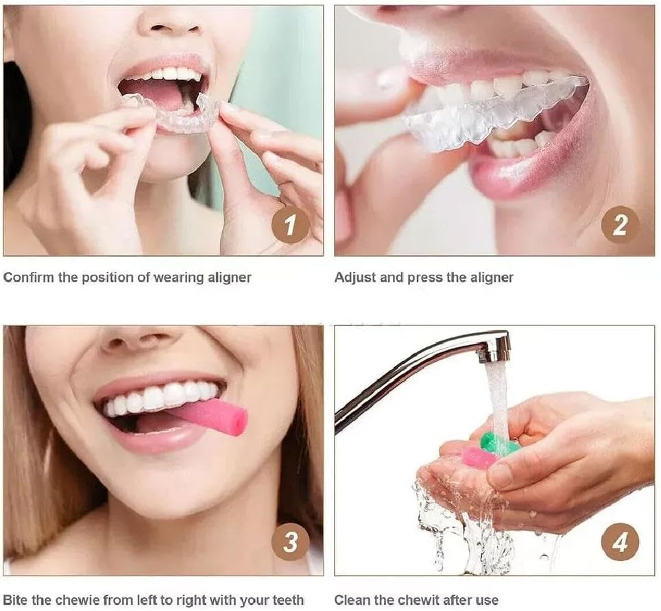 Orthodontic Chews, Orthodontic Silicone Chews, Suitable for People with Braces, 6 Colors and Flavors