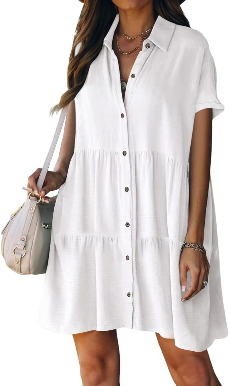 Bsubseach Beach Coverups for Women Button down Dress Swimsuit Cover up Resort Casual Wear Vacation Outfit