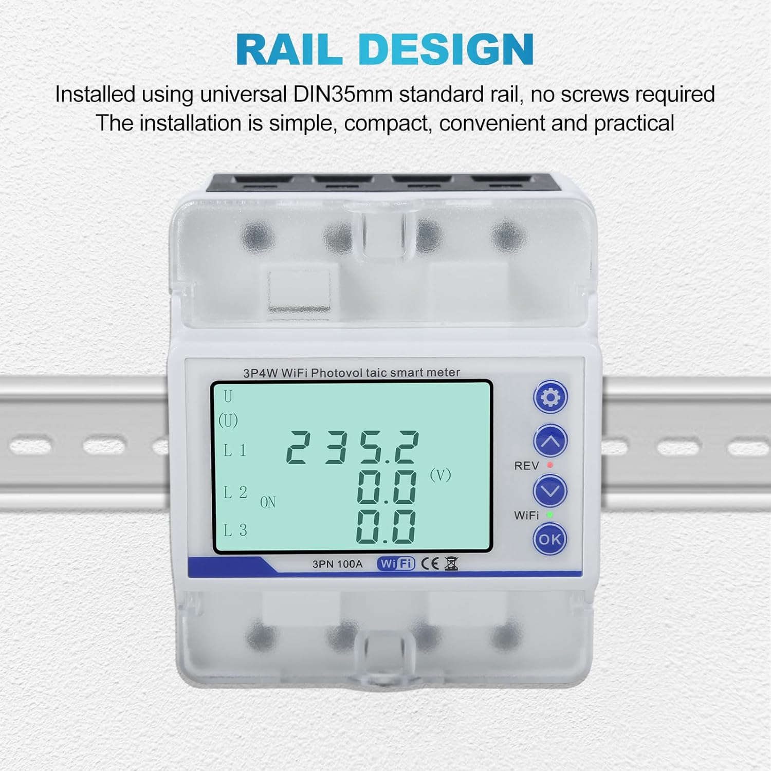 Inncen 100A 3P4W Wifi Photovoltaic Meter 3 Phase Recloser Switch Intelligent Reclosing Protector, Wifi Intelligent Circuit Breaker image number 4