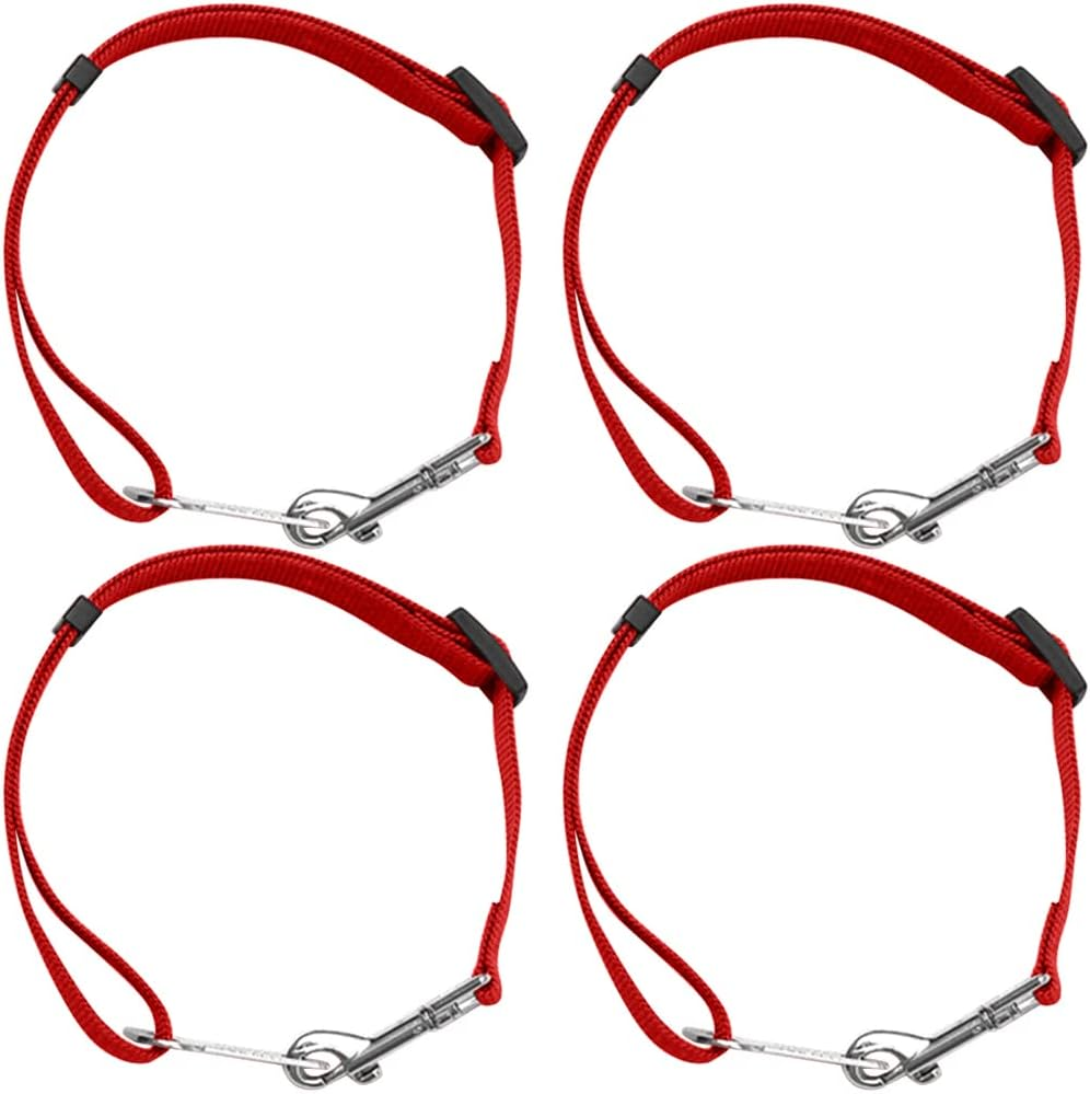 4 Pack Pet Dog Cat Seat Belt,Yucool Adjustable Length Pet Seat Belt Pet Accessories for Dogs Cats and Pets-Red image number 6