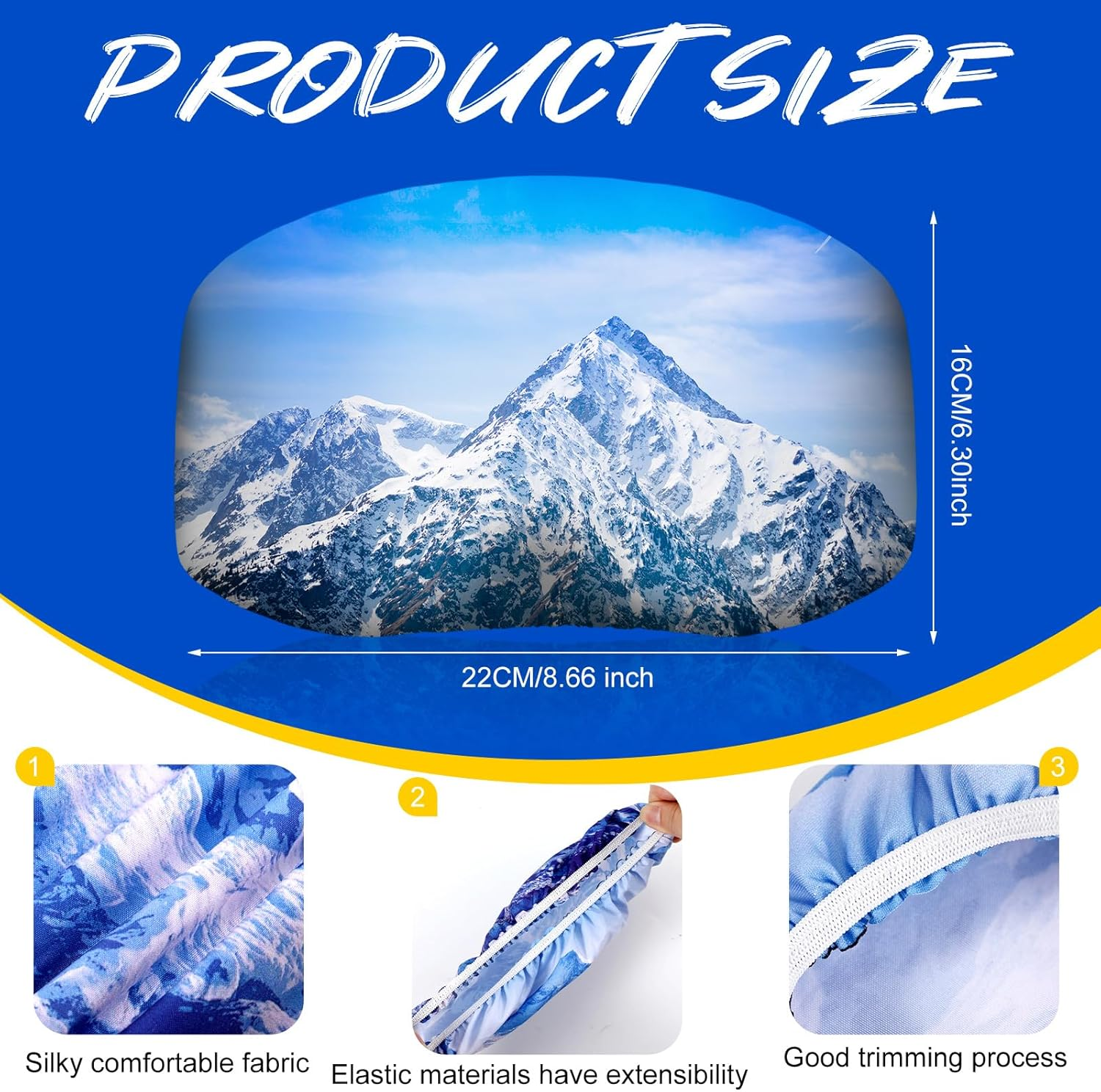 6 Pcs Ski Snowboard Goggle Cover Sleeve Protective Goggle Cover Protectors Lens Scratch Dust Protection for Travel Storage Youth and Kids Accessories, 6 Styles image number 4