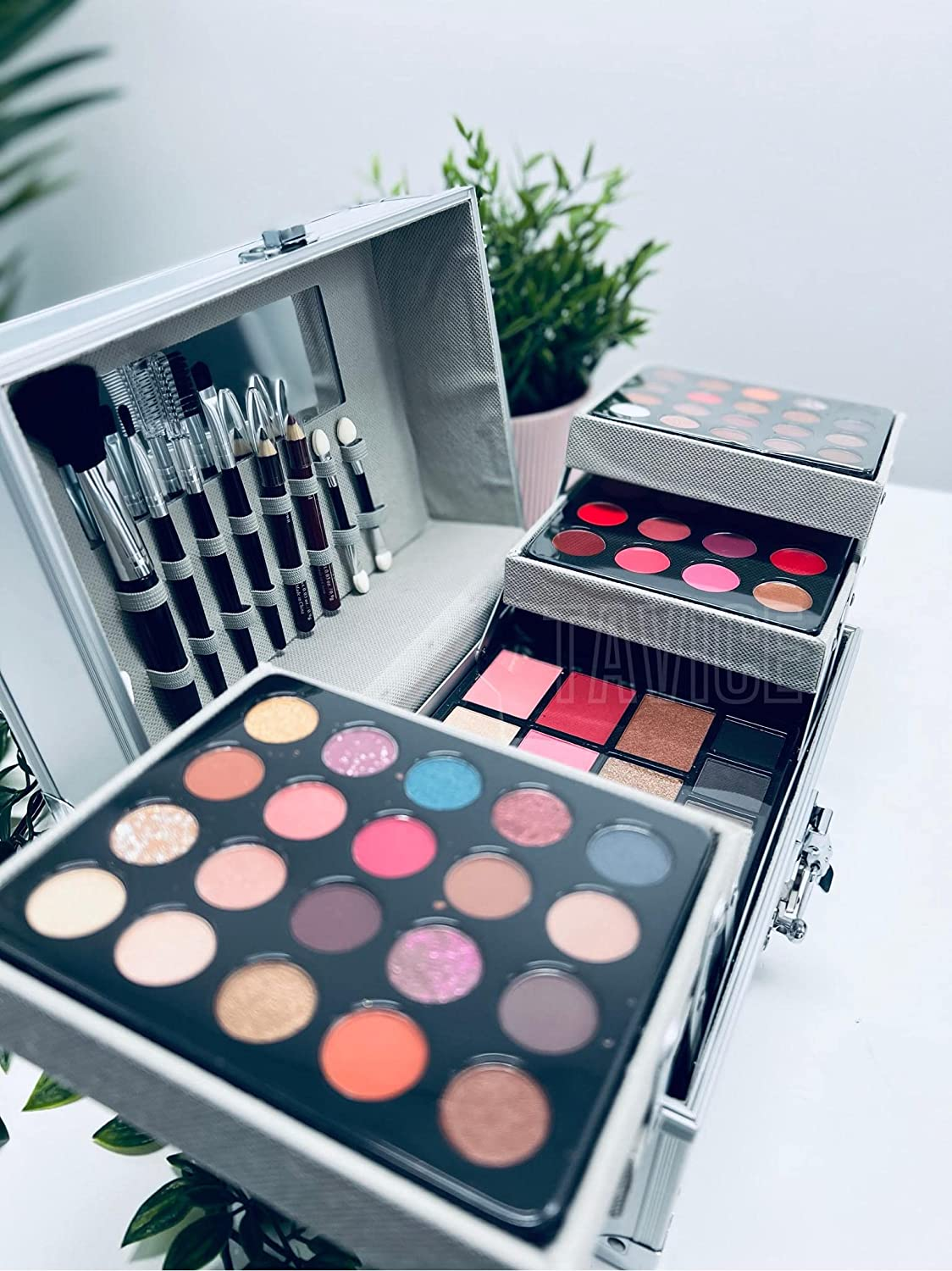 Professional Makeup Set Face Powder Matte Shimmer Eyeshadow Palette Lipstick Makeup Brushes Highlighter Bronzer Make up Kit image number 3