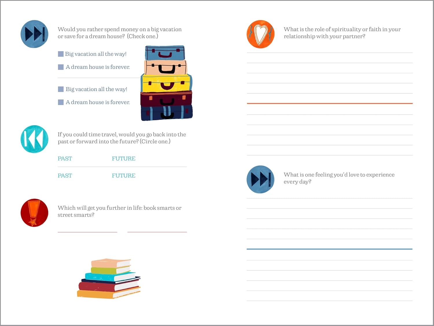 Questions for Couples Journal: 400 Questions to Enjoy, Reflect, and Connect with Your Partner image number 3