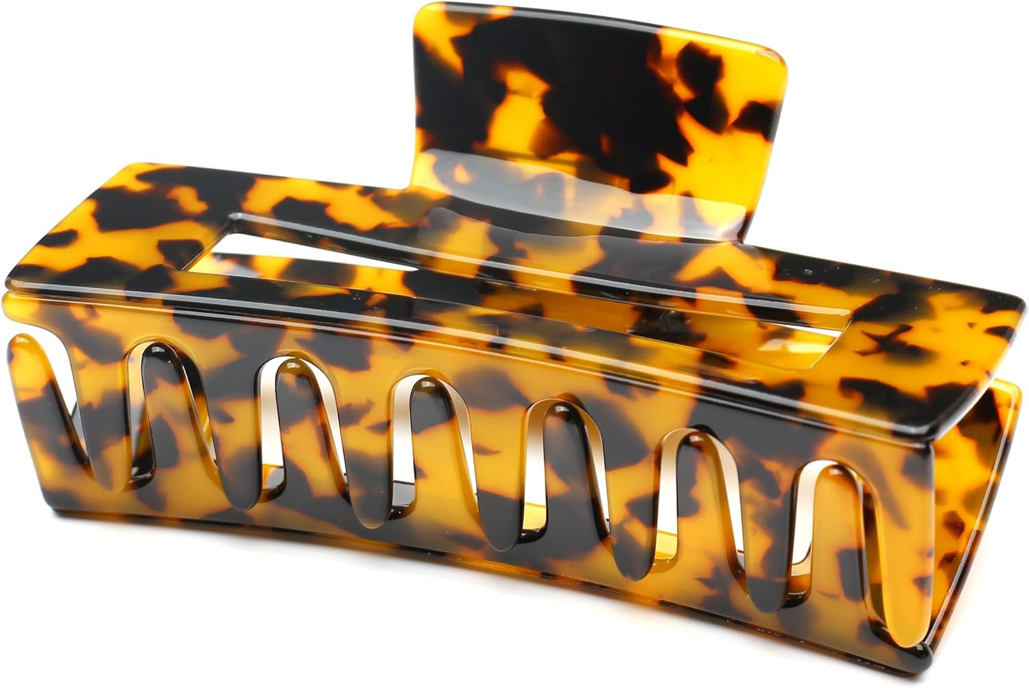 Qingoo Large Acetate Hair Clip Claws Hair Clip Beautiful Women'S Hair Accessories Elegant Hair Accessory 1 Piece (10.5 X 5.7 Cm, Multi-Colour)