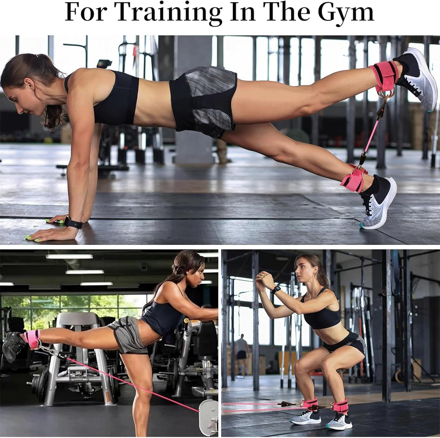 Ankle Straps (Pair) for Cable Machine Kickbacks Resistance Bands, Glute Workouts, Lower Body Exercises Leg Extensions, Curls, and Hip Abductors Exercise for Women and Men image number 2