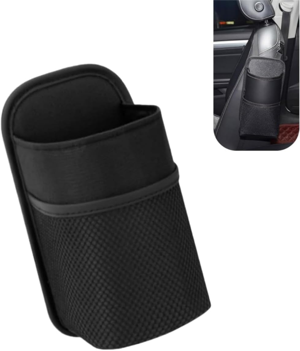 2-In-1 Large Cup Holder, 80 Oz Multifunctional Car Seat Side Organizer, Hanging Water Bottle Holder Bag, Stuff with Mesh Pocket for Phone & Drink, Suitable SUV Truck image number 6