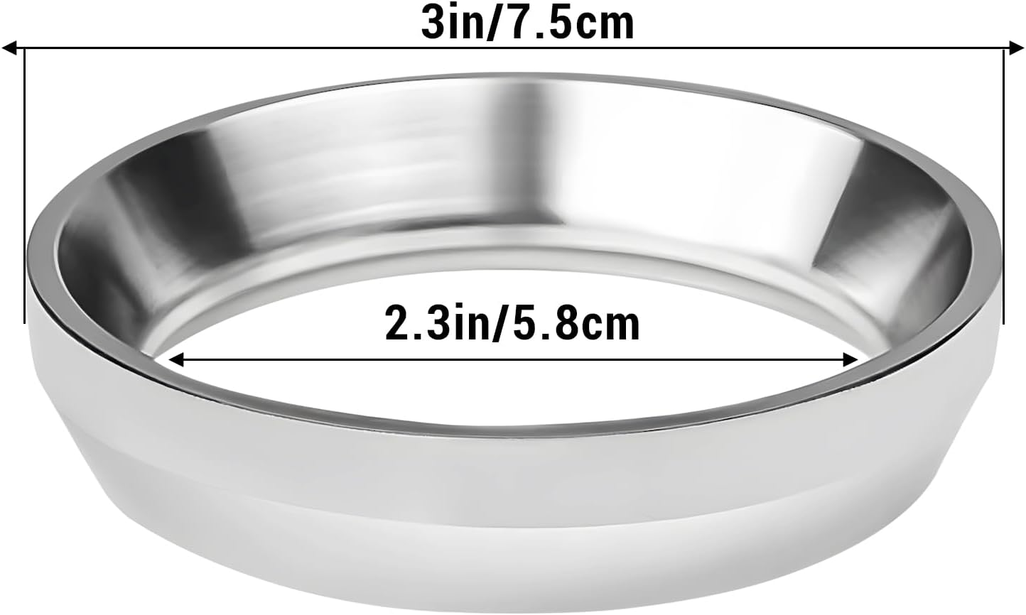 58Mm Magnetic Dosing Funnel, Stainless Steel Dosing Ring Espresso Coffee Machine Accessories for Home Coffee Bar Compatible with 58Mm Portafilter image number 2