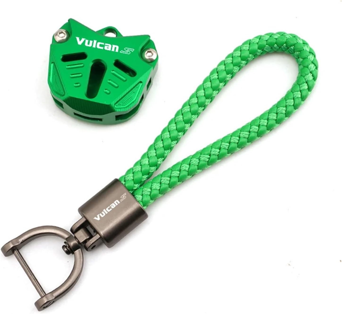 IEDZCUMC Compatible with Kawasaki Vulcan S 650 VN650 Vulcan S650 2015-2025 Motorcycle CNC Accessories Key Shell Key Case Cover Key Chain Keyring(B Black) image number 4