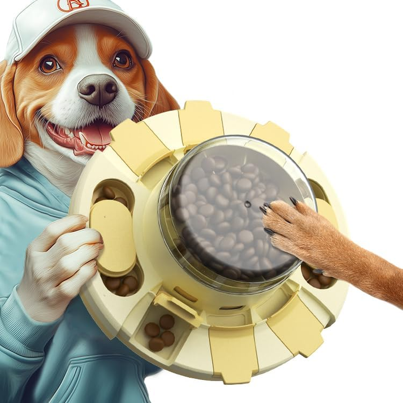 KADTC Dog Puzzle Toys W/Button Mind Games Level 2 in 1 Food Dispenser Slow Feeder Treat Puzzles Puppy Mental Stimulation Game Interactive Keep Them Busy Boredom Buster for Small/Medium/Large Dogs AU