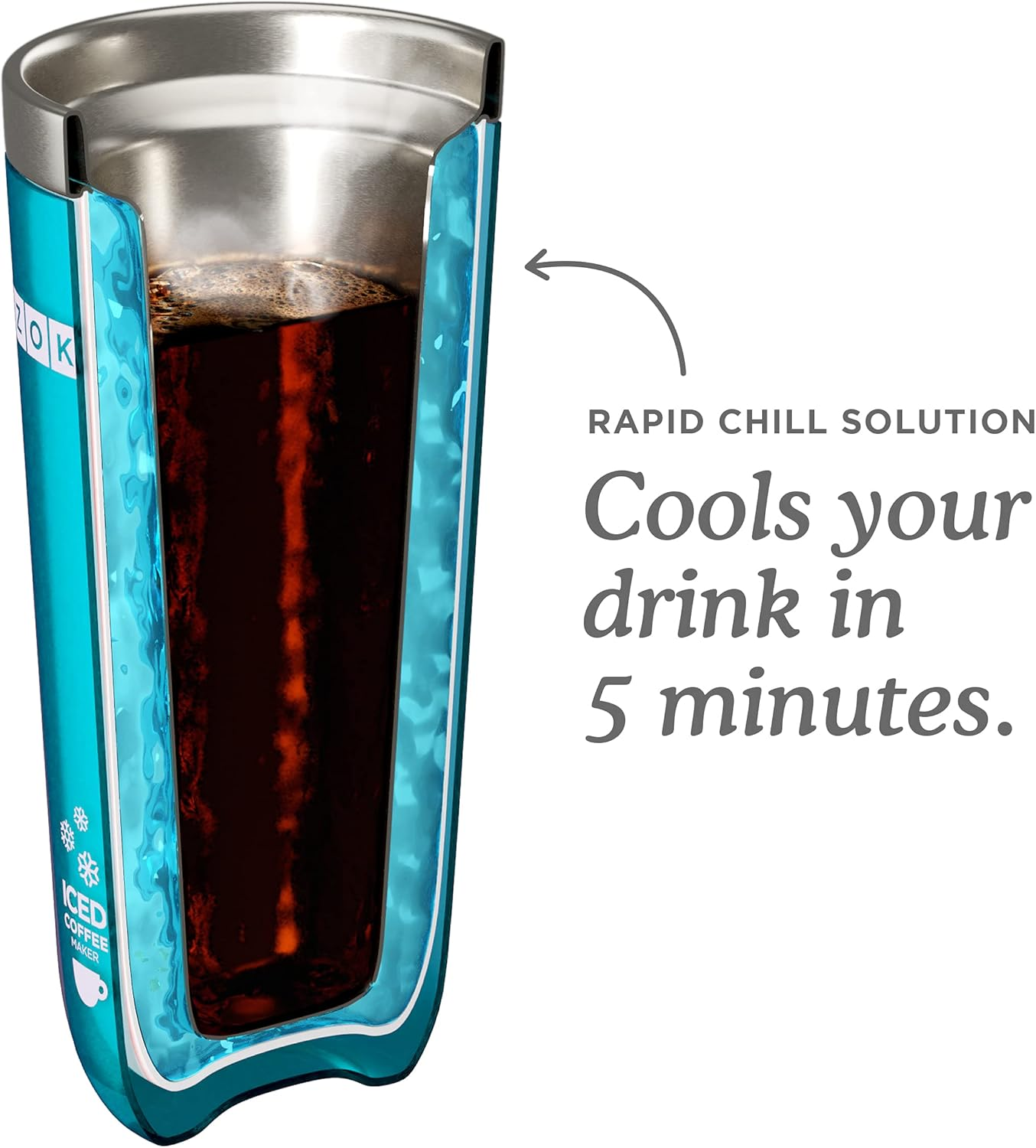 Zoku ZK121 Iced Coffee Maker, Teal image number 3